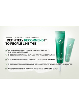 ALLMASIL: 12 Scalp Spa Cleansing Ampoule (15ml*4 each)