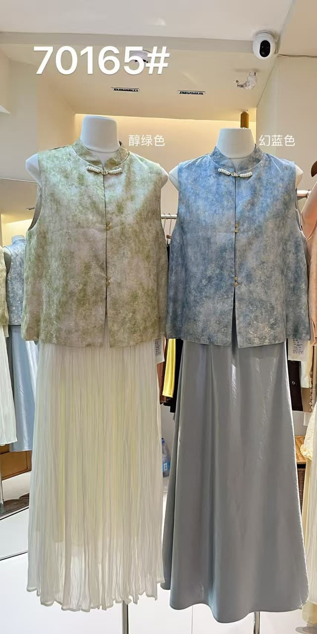 GZ July Stream #3: (PO) 70165 Oriental Jacquard Tank (M Size: B50cm; L57cm, L Size: B52cm; L59cm)
