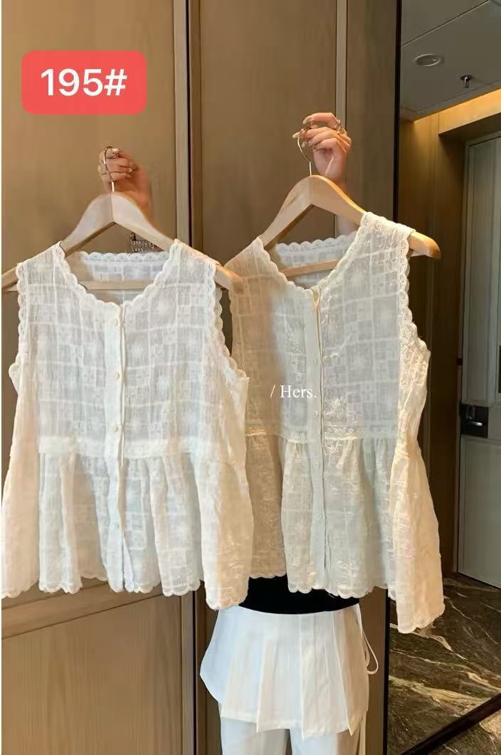 GZ July Stream #5: (PO) 195 Meadow Breeze Blouse (B46cm; L60cm)