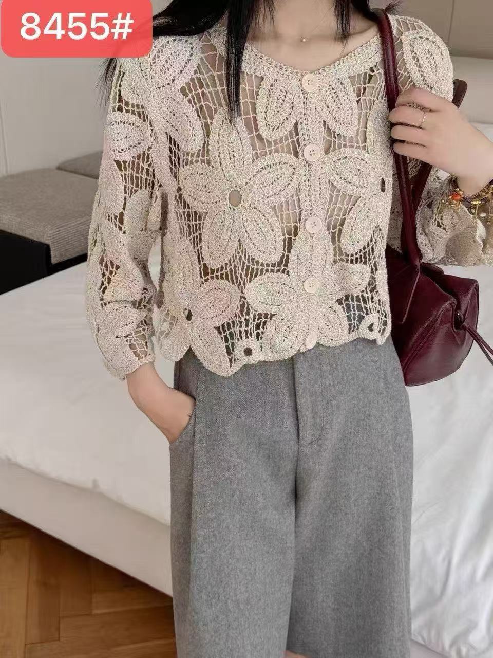 GZ July Stream #5: (PO) 8455 Daisy Bloom Cardigan (B55cm; L40cm)
