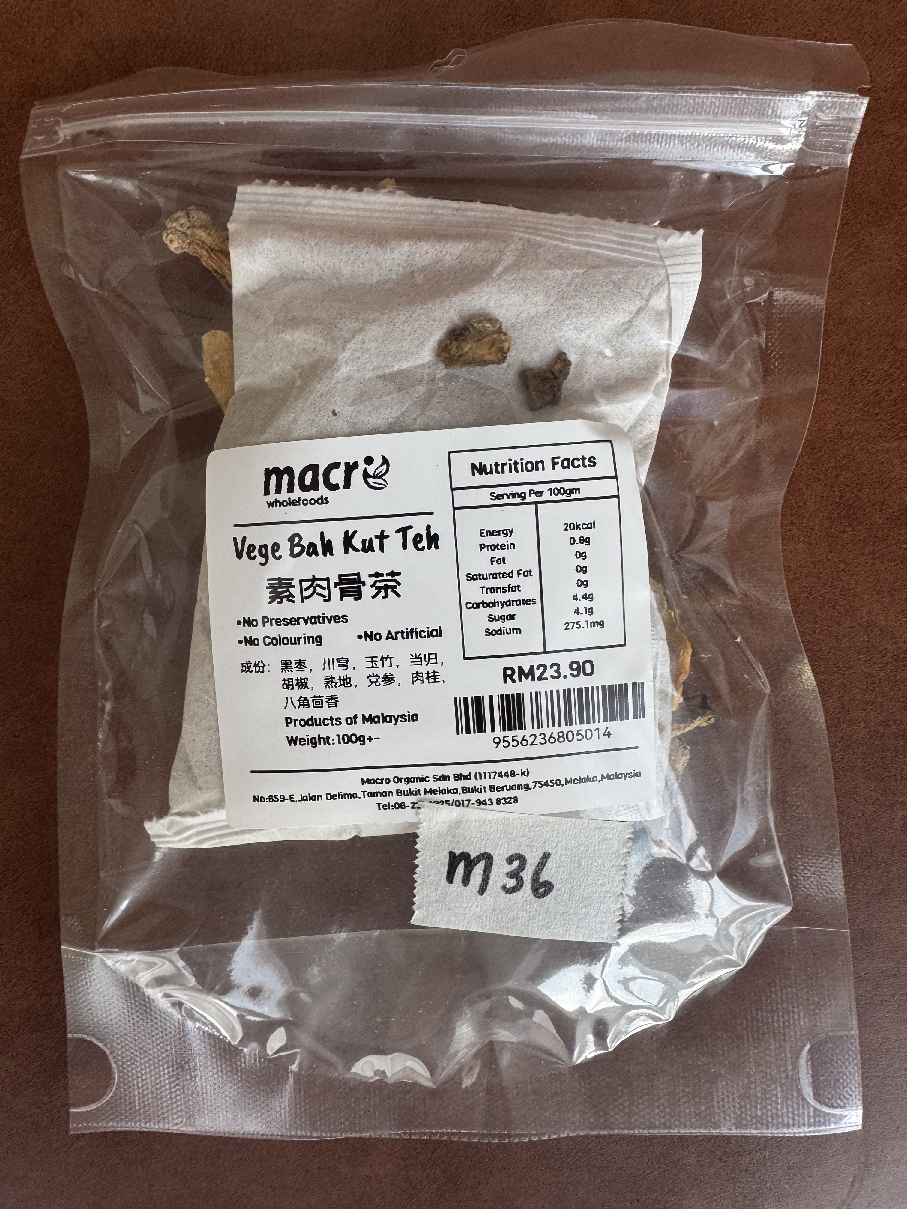 M36: Macro Vege Bak Kut Teh Soup Base 100g