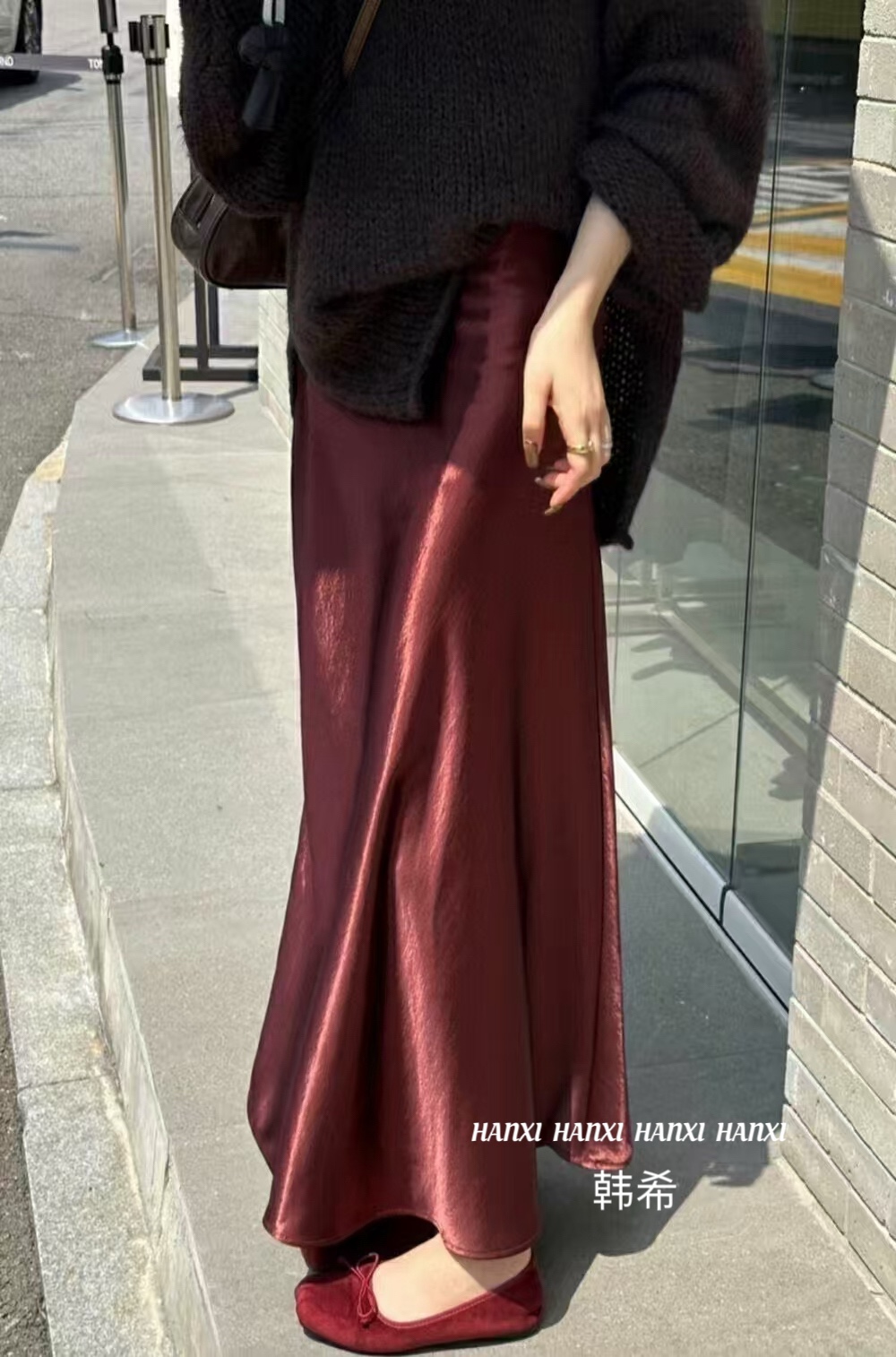 GZ May Stream #14: (PO) 9009 Maxi Satin Skirt (S: UW32-35cm H50cm L100cm, M: UW34-37cm H52cm L100cm, L: UW36-39cm H54cm L100cm,  XL: UW38-41cm H56cm L100cm)