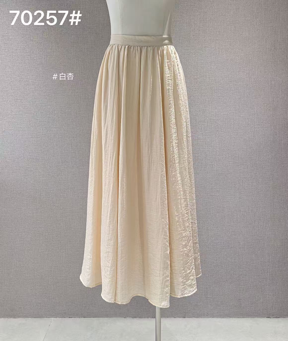 GZ July Stream #3: (PO) 70257 Crepe Flare Skirt (M Size: UW38-46cm; L92cm, L Size: UW40-48cm; L94cm)