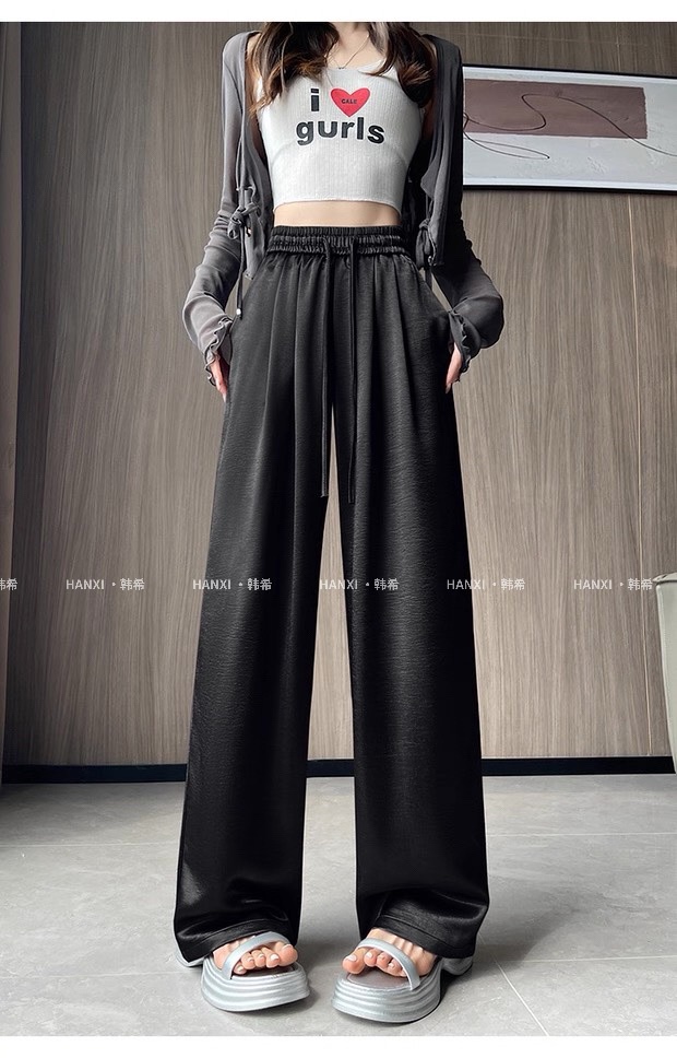GZ May Stream #14: (PO) 9010 Satin Wide-Leg Pants (M Size: UW 32-49cm; H 59cm; L 102cm, L Size: UW 34-51cm; H 61cm; L 103cm, XL Size: UW 36-53cm; H 63cm; L 104cm)