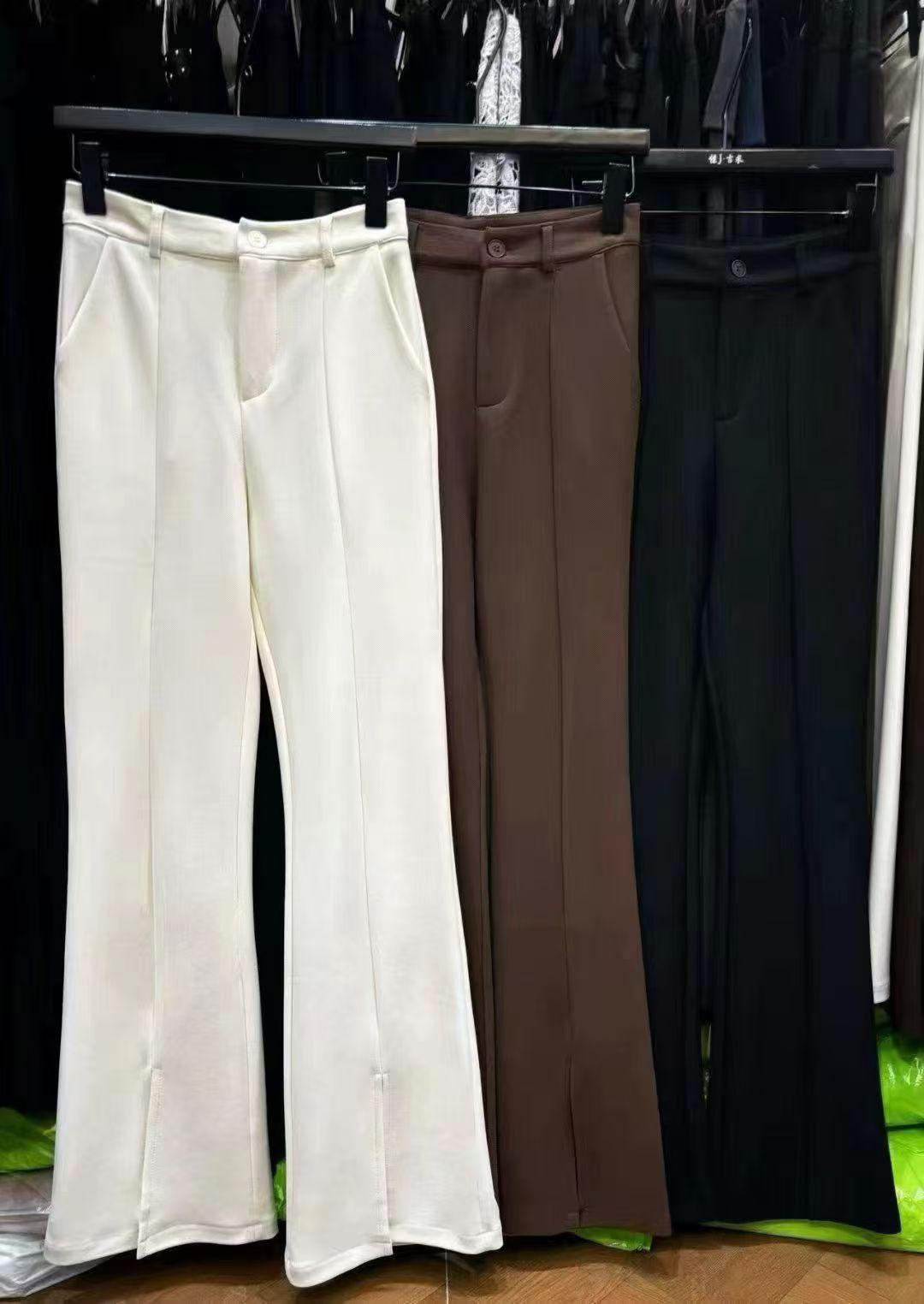 KR May Stream #36: (PO) 16198 Verona Slim Fit Bell Bottom Pants w Slit (M Size: UW 30cm; H 39-42cm; L 103cm, L Size: UW 32cm; H 41-44cm; L 104cm, XL Size: UW 34cm; H 43-46cm; L 105cm)