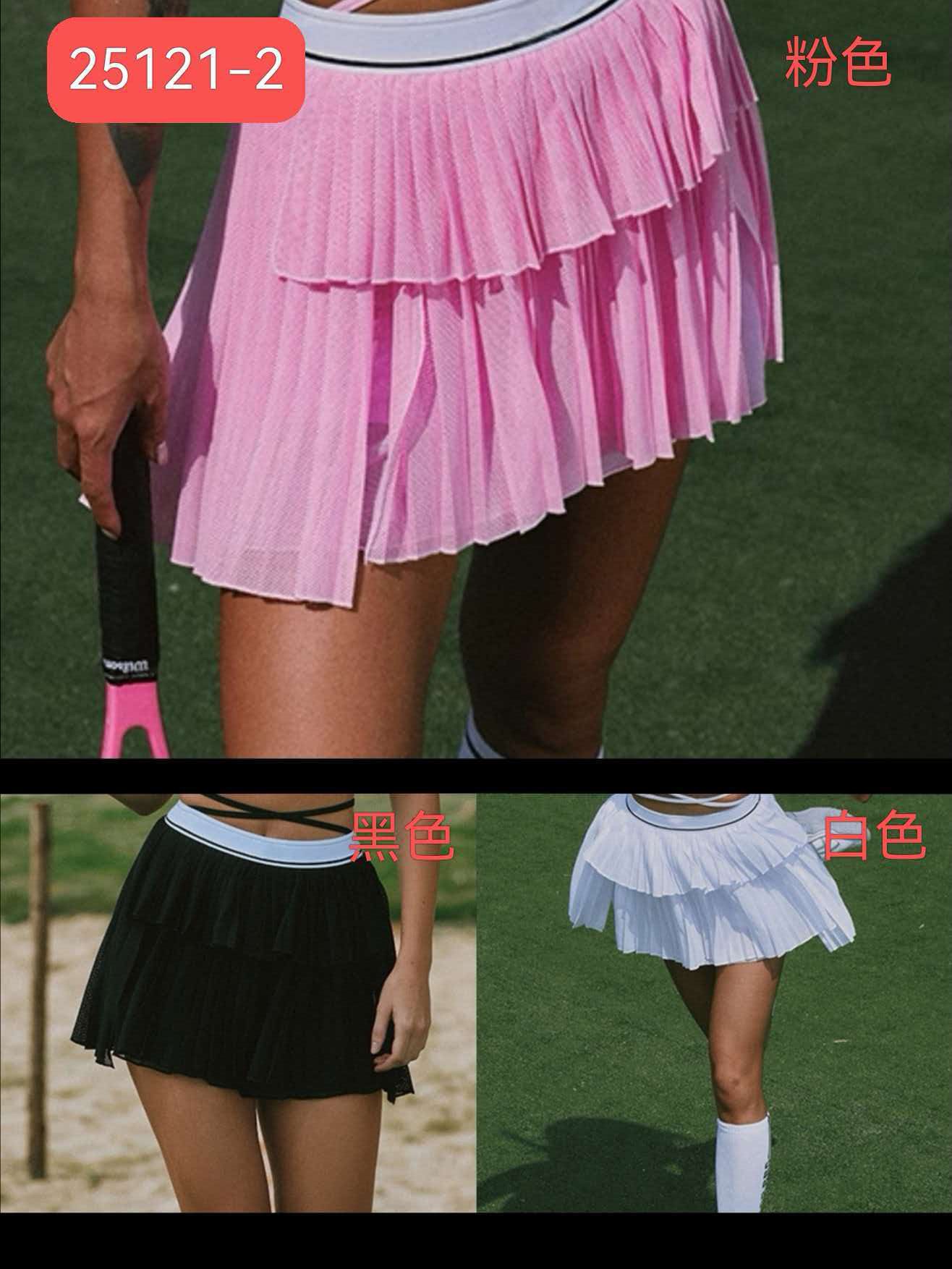 GZ July Stream #99: (PO) 25121-2 Pleated Tennis Skirt w Inner Shorts (S Size: UW 30cm; L 36cm, M Size: UW 32cm; L 37cm, L Size: UW 34cm; L 38cm, XL Size: 36cm; L 39cm)