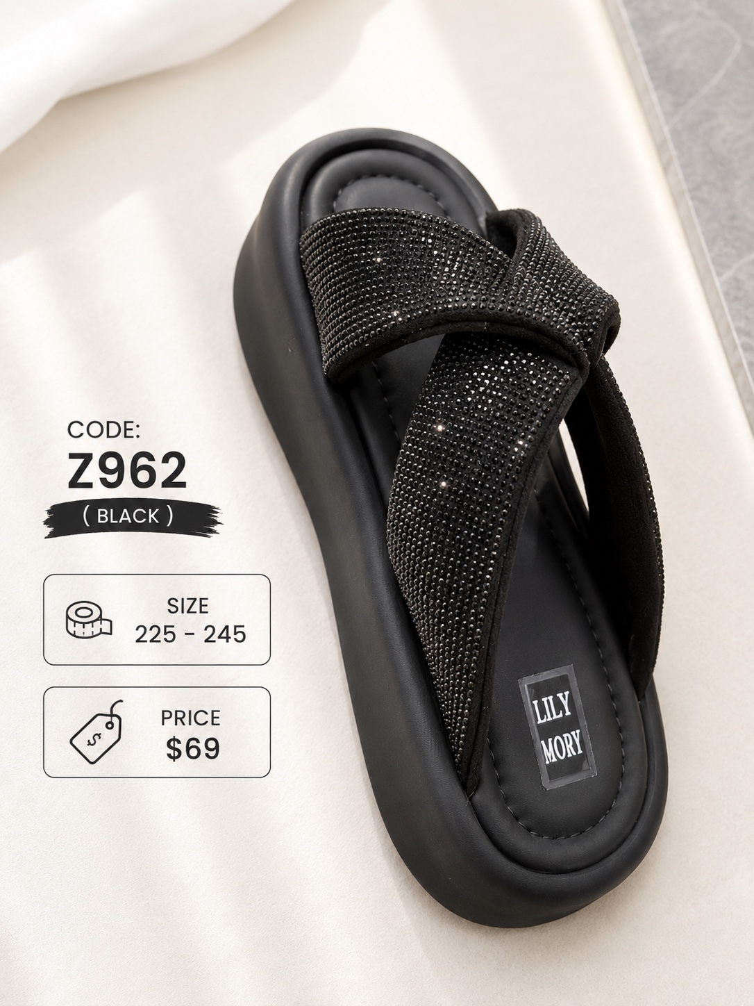 Dazzling Platform: Z962 (Black)