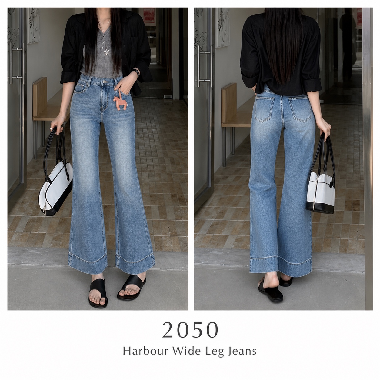 GZ July Stream #22: (PO) 2050 Harbor Wide Leg Jeans (Size 30:UW36-42cm L93cm; Size 32:UW38-44cm L94cm; Size 34:UW40-46cm L95cm; Size 36:UW42-48cm L96cm; Size 38:UW44-50cm L97cm; Size 40:UW46-52cm L98cm)