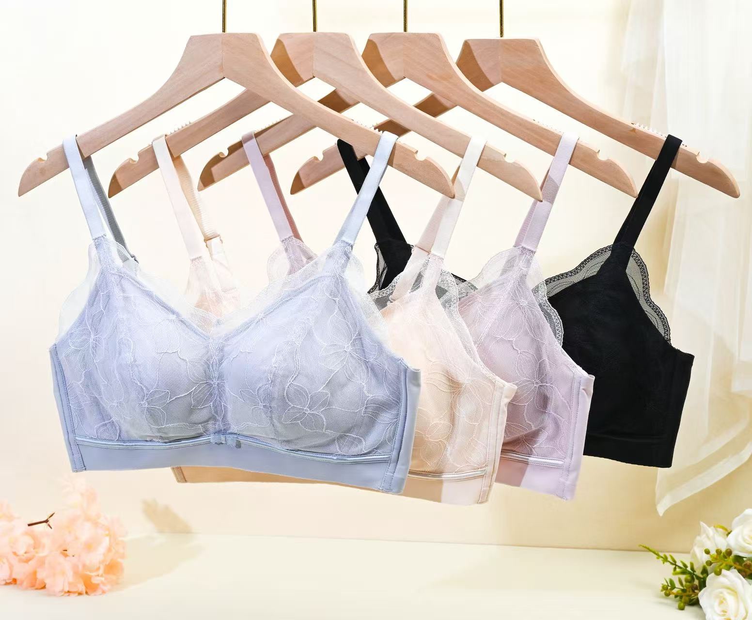 HZ May Stream #2: (PO) 8259 Fleur Lace Comfort Bra (MSize: 70B/C/75A, LSize: 75B/C/D/80A, XLSize: 80B/C/D/85A, 2XLSize: 85B/C/D/90A, 3XLSize: 90B/C/D/100A)