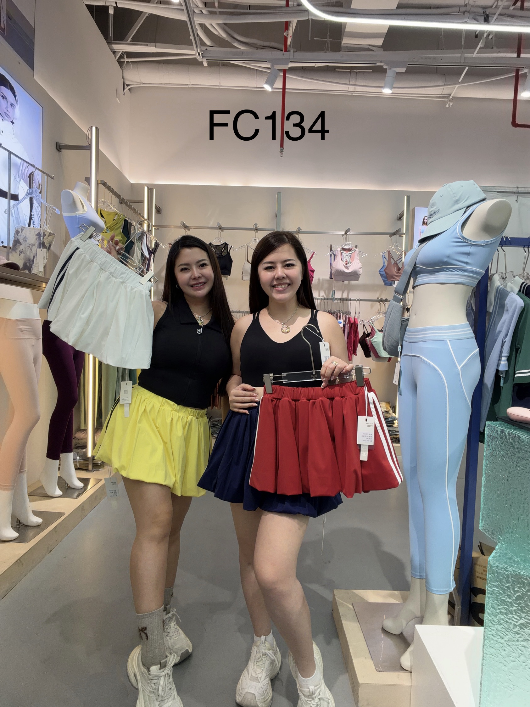GZ July Stream #11: (PO) FC134 Bubble Tennis Skirt w Inner Shorts (S Size: UW 30cm; L 31cm, M Size: UW 32cm; L 32cm, L Size: UW 34cm; L 33cm, XL Size: UW 36cm; L 34cm)