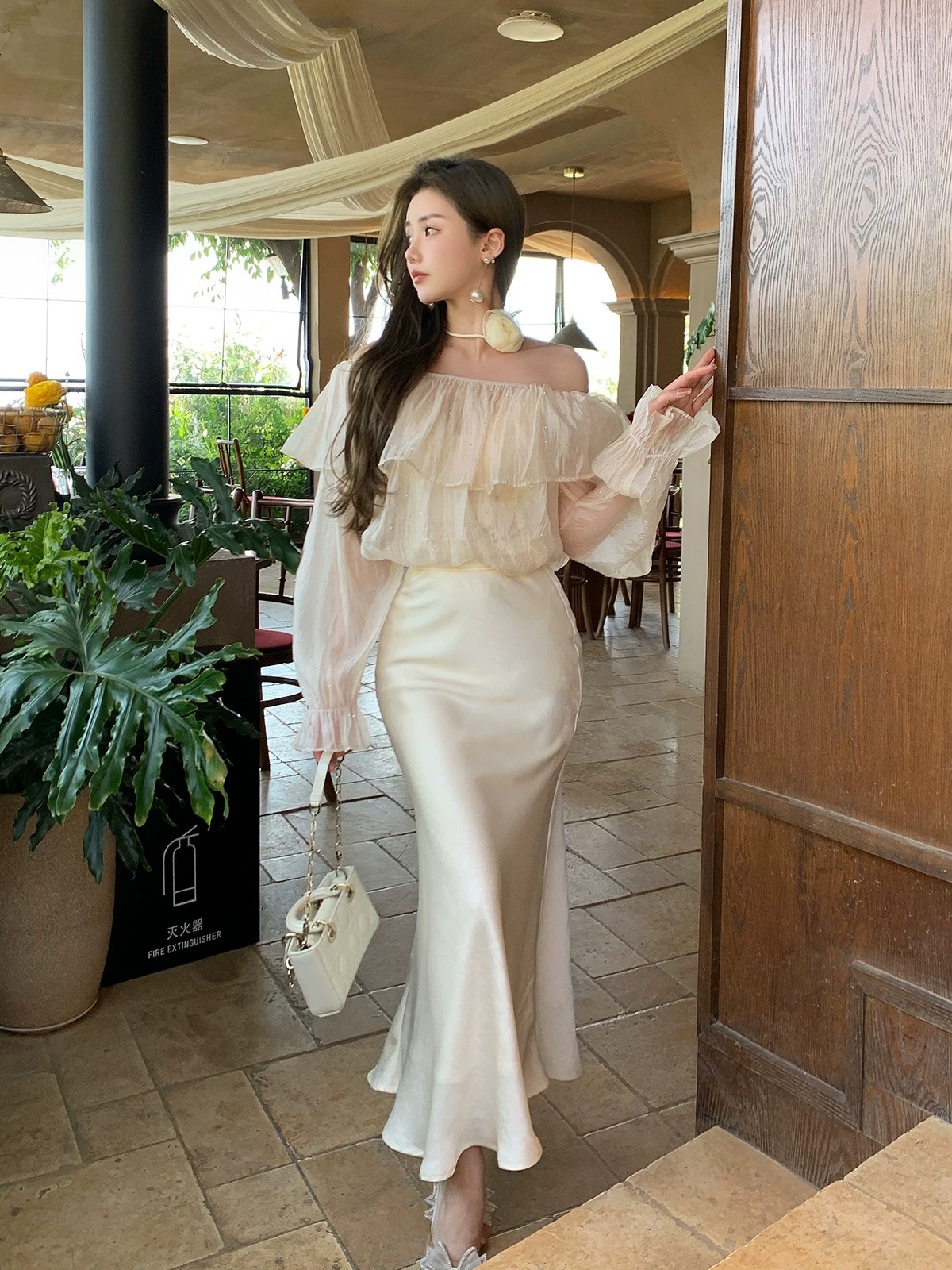 GZ May Stream #14: (PO) 9009 Maxi Satin Skirt (S: UW32-35cm H50cm L100cm, M: UW34-37cm H52cm L100cm, L: UW36-39cm H54cm L100cm,  XL: UW38-41cm H56cm L100cm)