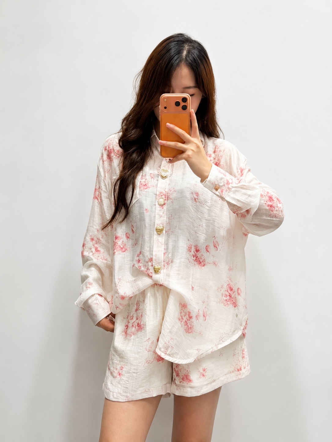GZ July Stream #14: (PO) 26063 Pink Peony Co-Ord Set (MSize: Top B70cm L68cm, Shorts UW 32-42cm H55cm L38cm; LSize: Top B72cm L70cm, Shorts UW34-46cm H56cm L37cm)