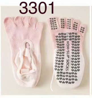 GZ May Stream #10: (PO) 3301 Yoga Socks in Pink (Pack of 2)