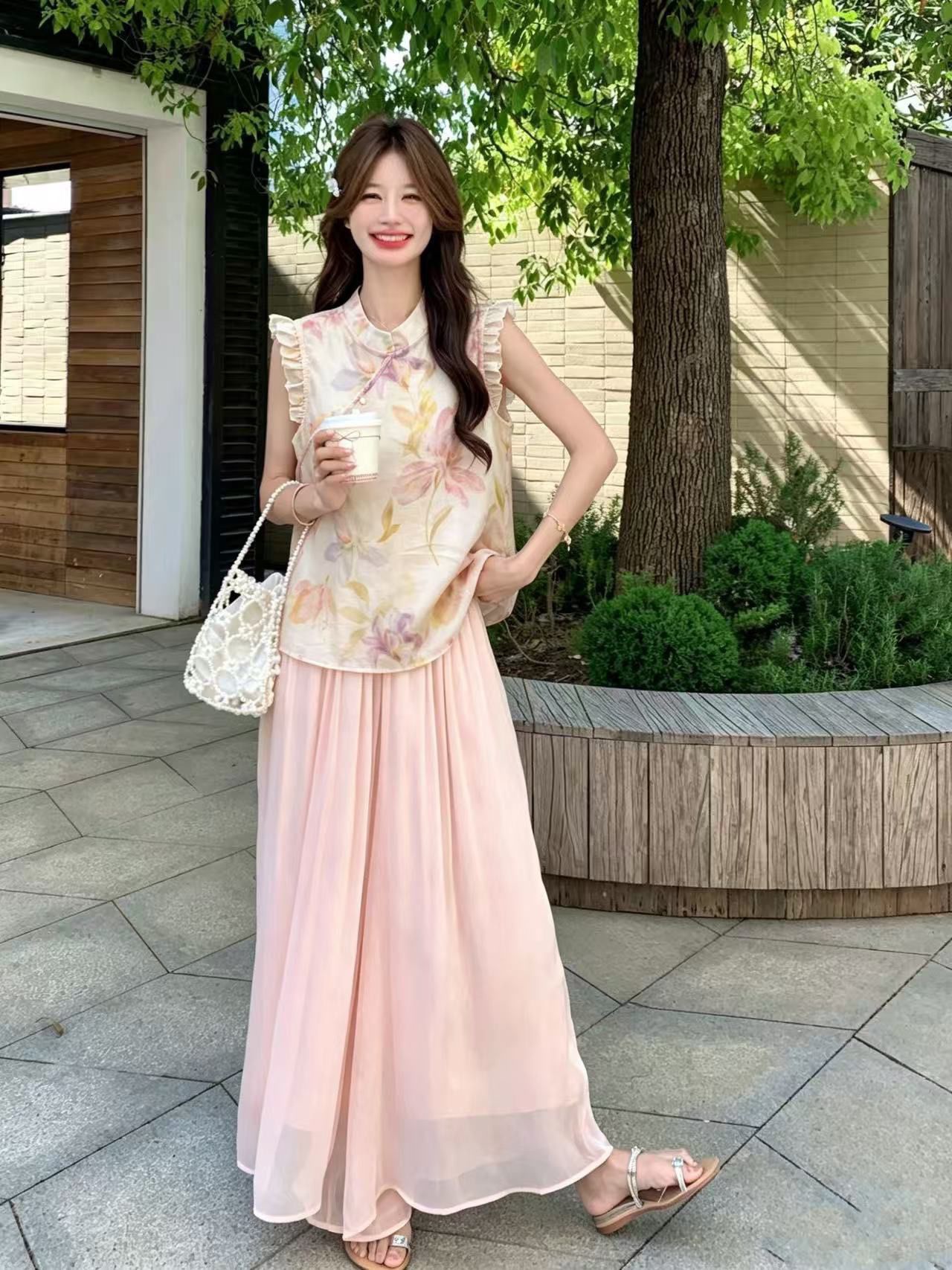 HZ May Stream #6: (PO) 991 Grace Ruffled Sleeved Blouse (XLSize:B47cm L59cm, 2XLSize:B49cm, 3XLSize:B51cm, 4XLSize:B53cm)