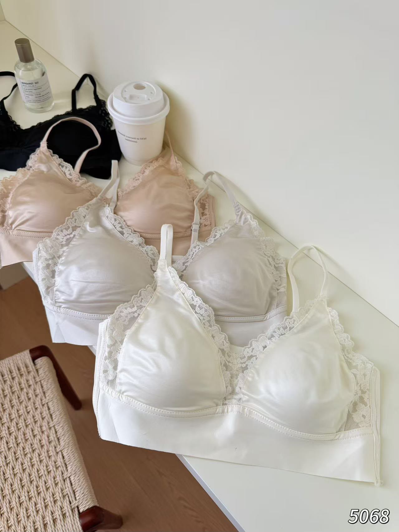 HZ July Stream #6: (PO) 5068 Satin Comfort Bra (L Size: B 36-45cm; XL Size: B 37-50cm)