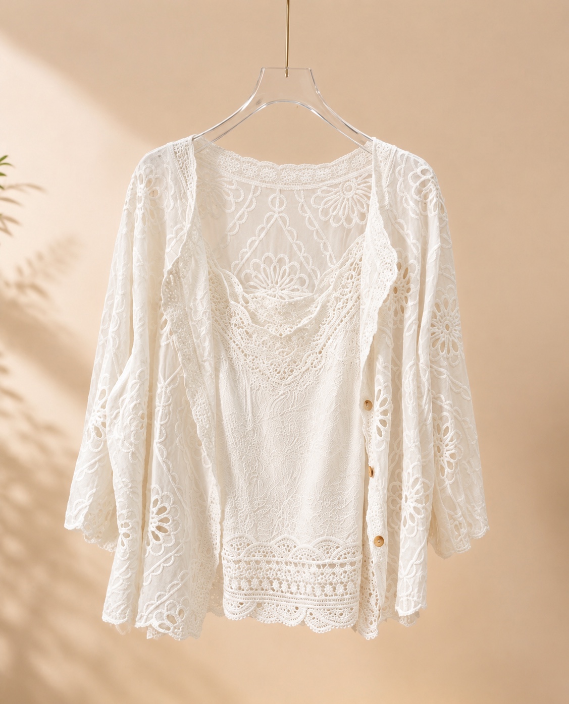 GZ May Stream #22: (PO) 26505 Moonlight Crochet Duo Set (Inner:B51cm L38cm, Outer:B55cm L55cm)