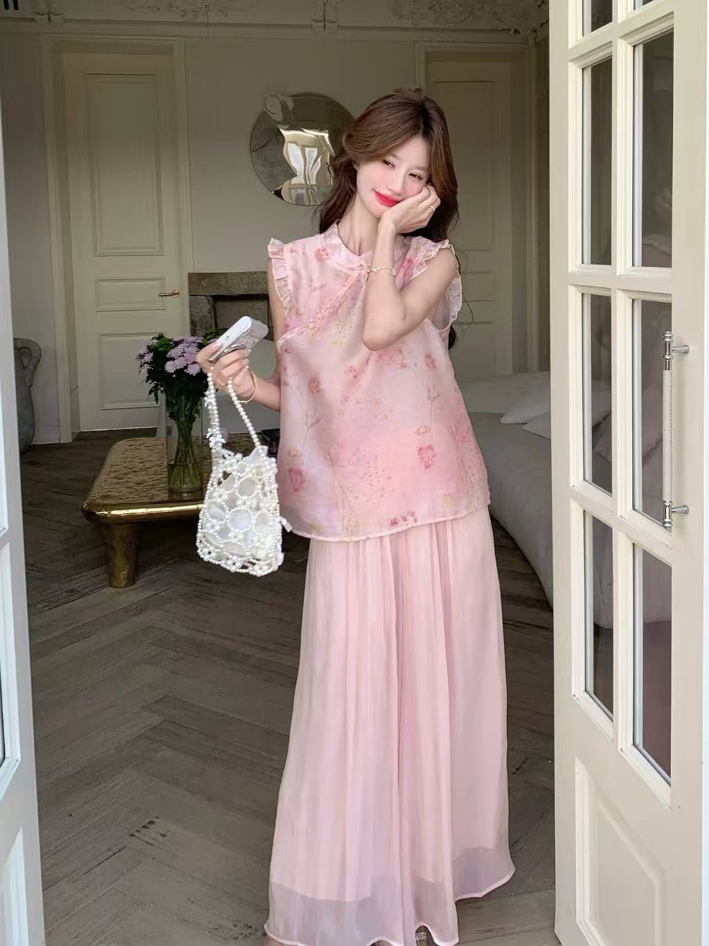 HZ May Stream #6: (PO) 991 Grace Ruffled Sleeved Blouse (XLSize:B47cm L59cm, 2XLSize:B49cm, 3XLSize:B51cm, 4XLSize:B53cm)