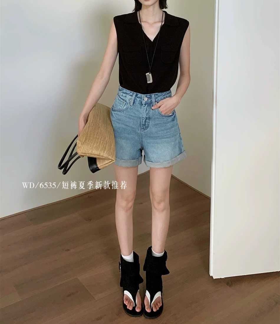 GZ May Stream #29: (PO) 6535 Daisy Cuffted Short (Size 30:UW34-38cm L35cm; Size 32:UW36-40cm L36cm; Size 34:UW38-40cm L37cm; Size 36:UW40-44cm L38cm; Size 38:UW42-46cm L39cm; Size 40:UW48-50cm L40cm)