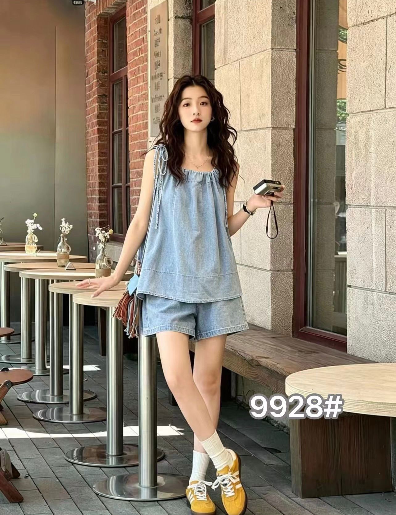 GZ May Stream #10: (PO) 9928 Sunny Denim Set (Top: B up to 58cm; L 72cm, Short: UW 35-48cm; L 42cm)