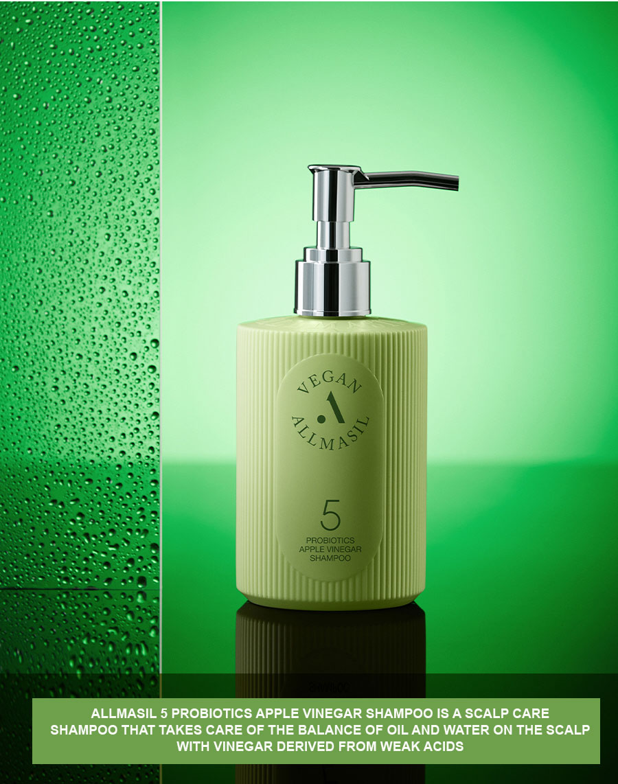 ALLMASIL: 5 Probiotic Apple Vinegar Shampoo