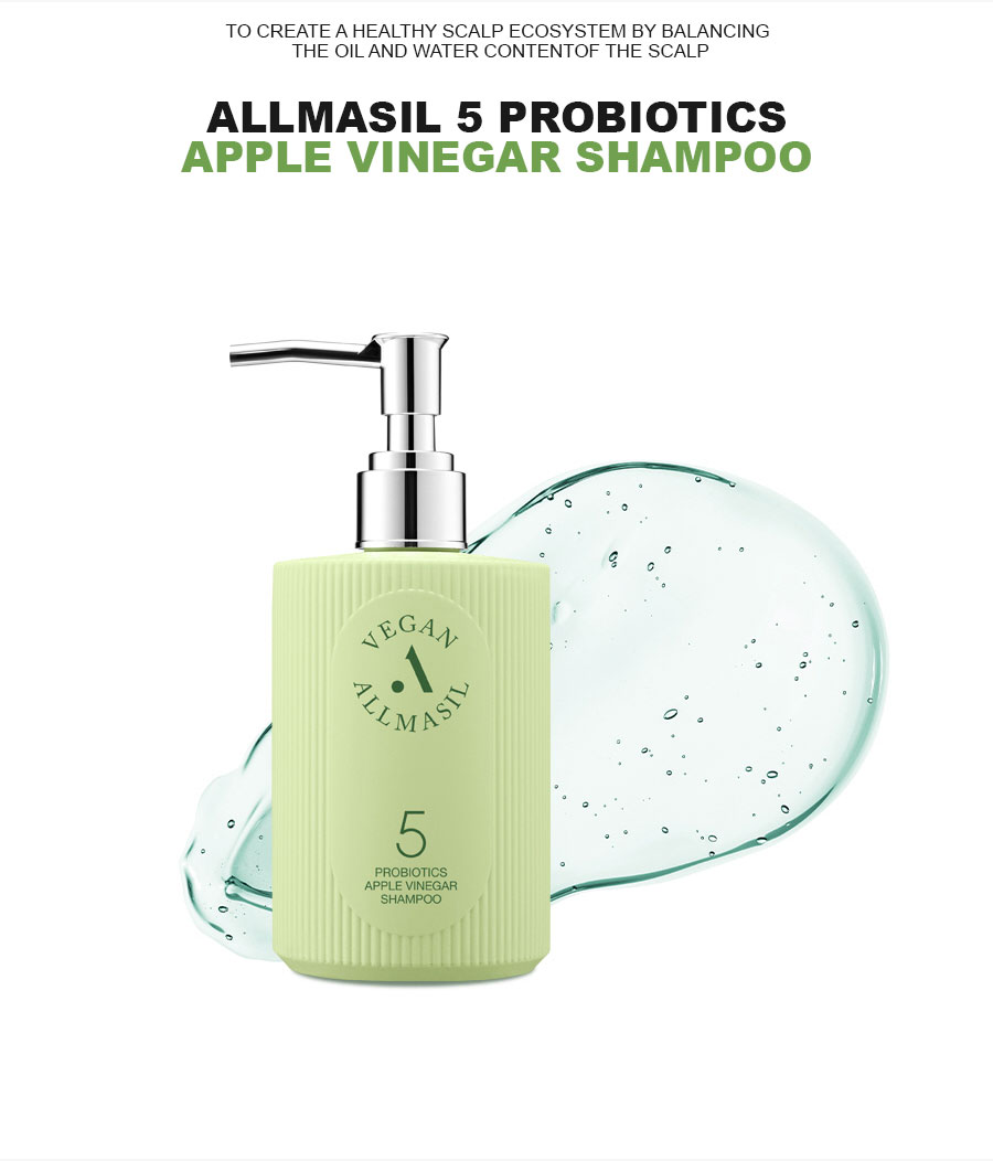 ALLMASIL: 5 Probiotic Apple Vinegar Shampoo