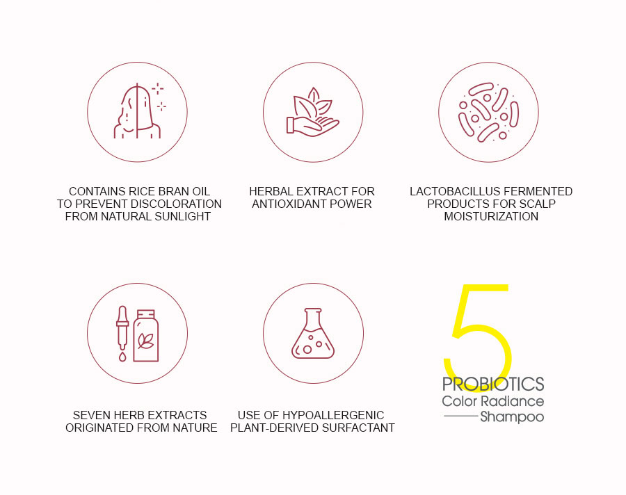 ALLMASIL: 5 Probiotic Colour Radiance Shampoo