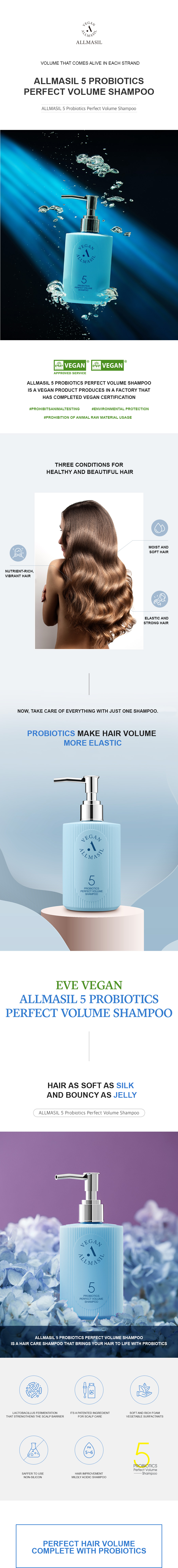 ALLMASIL: 5 Probiotic Perfect Volume Shampoo