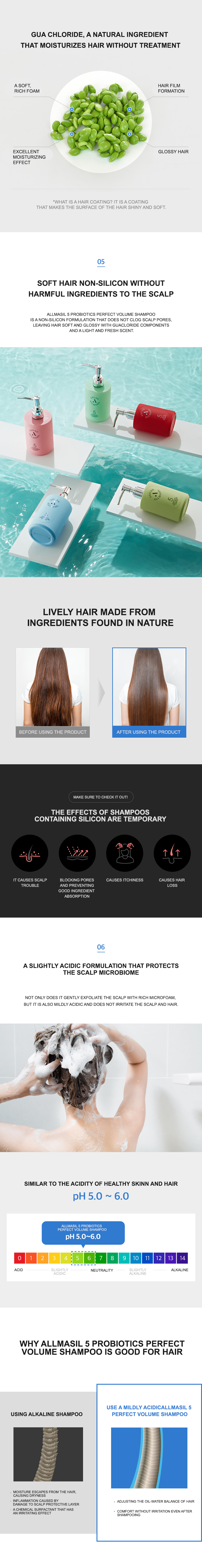 ALLMASIL: 5 Probiotic Perfect Volume Shampoo