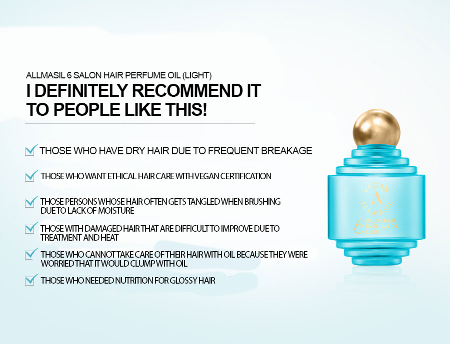 ALLMASIL: 6 Salon Hair Perfume Oil Light