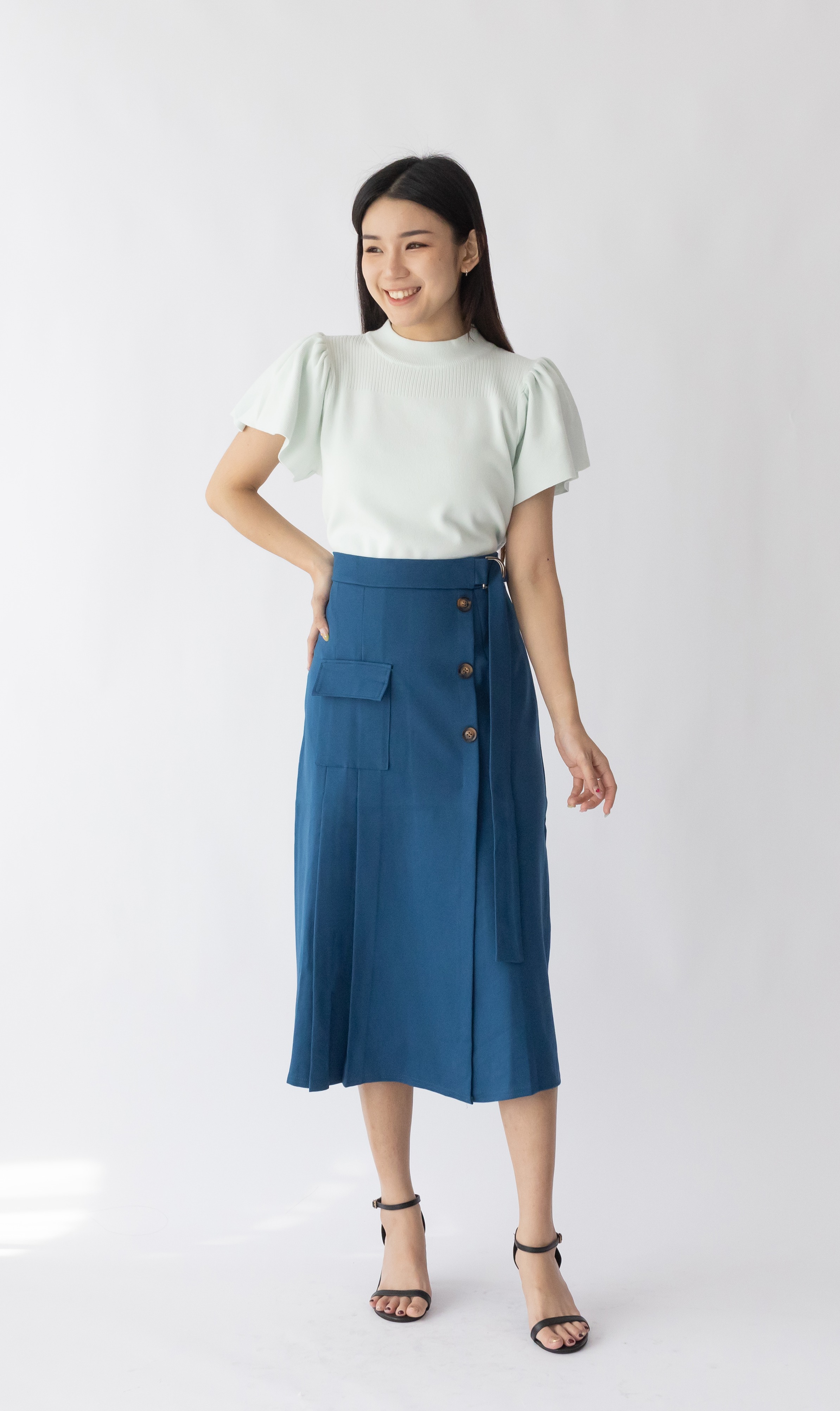 006 Alissa A-Line Skirt (UW 35-49cm; H 45-62cm; L 76cm)