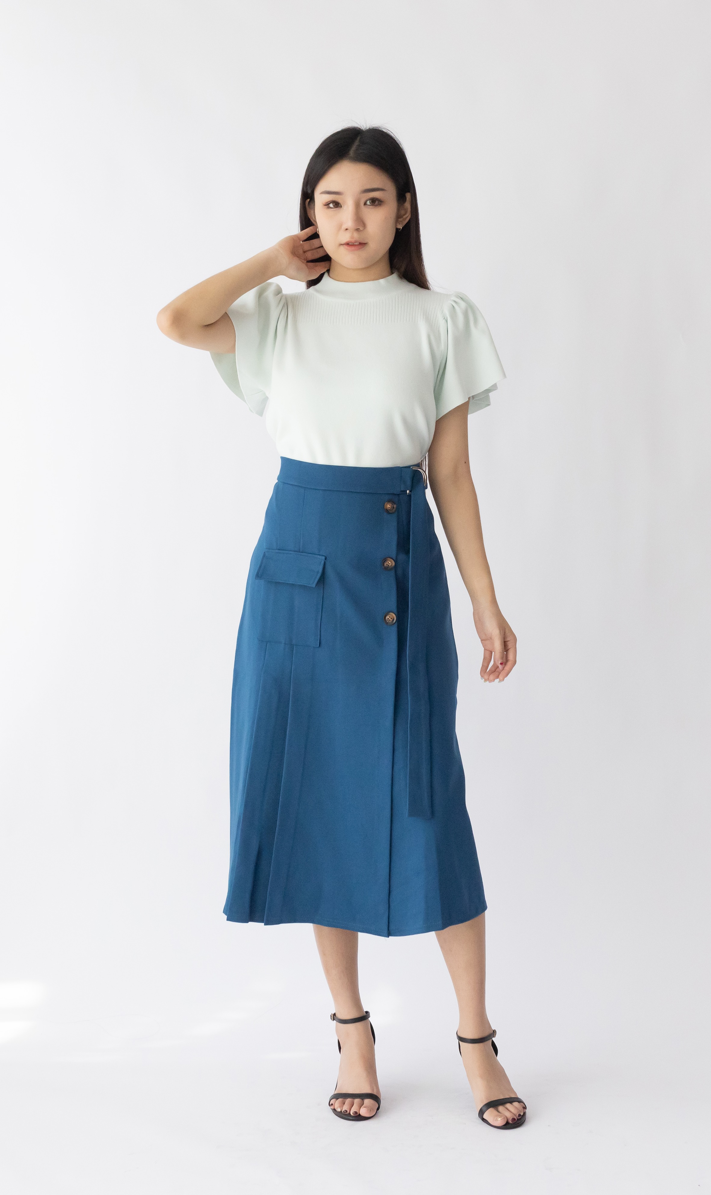 006 Alissa A-Line Skirt (UW 35-49cm; H 45-62cm; L 76cm)