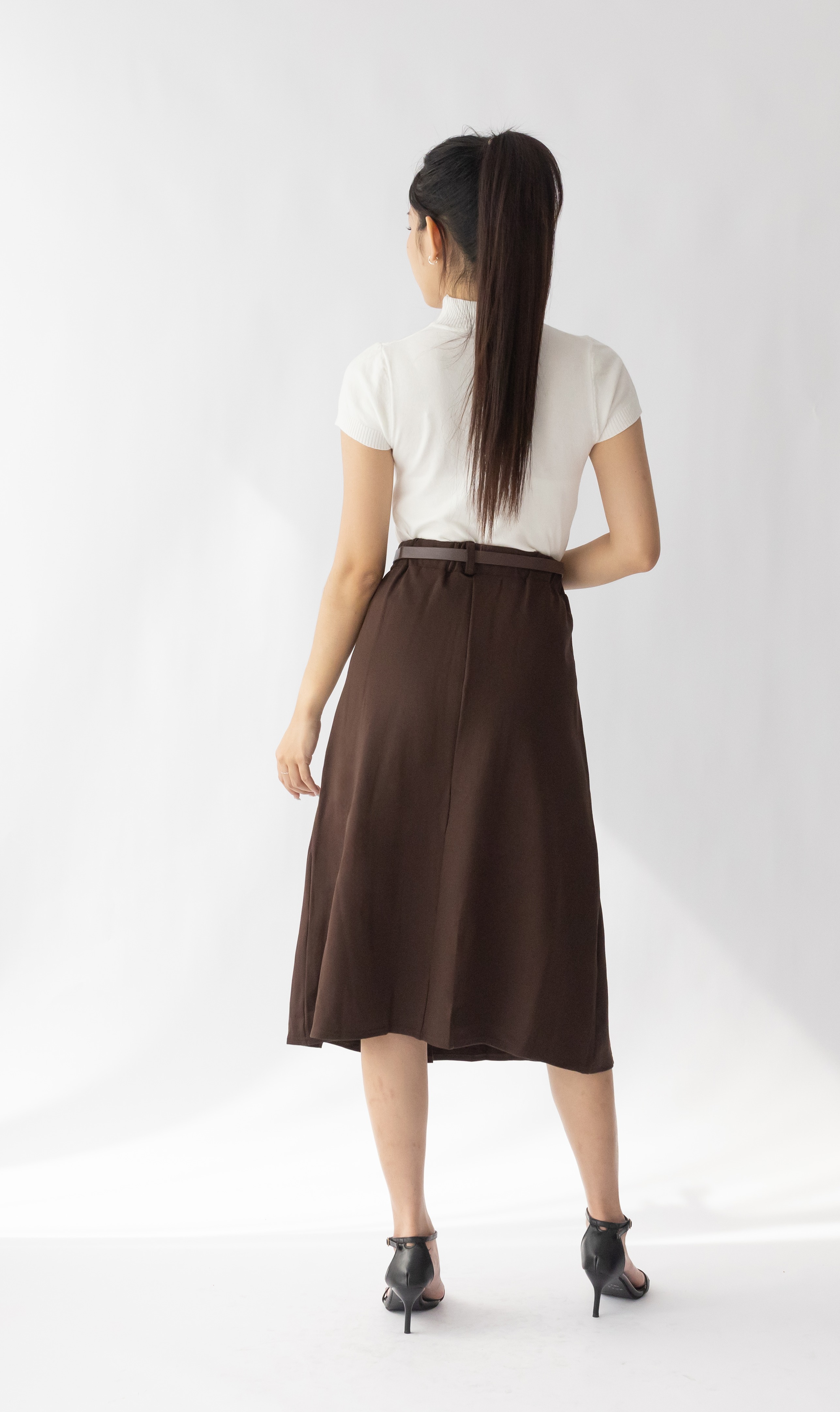 013 Anella A-Line Skirt w Belt (UW 34-47cm; H 49-63cm; L 72cm)