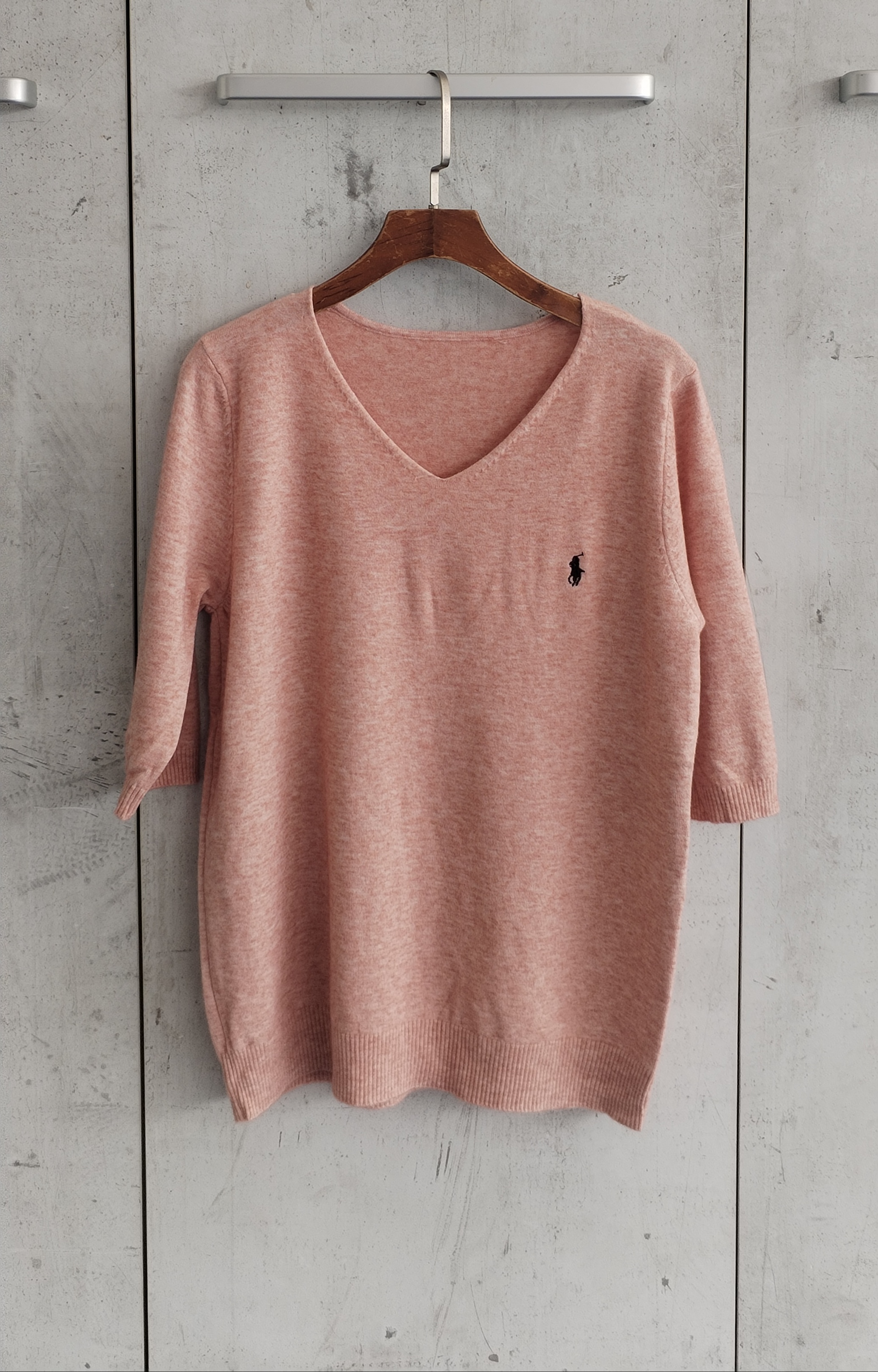 88186 Porvy V-Neck Polo Knitted Top (B 45-52cm; L 56cm)