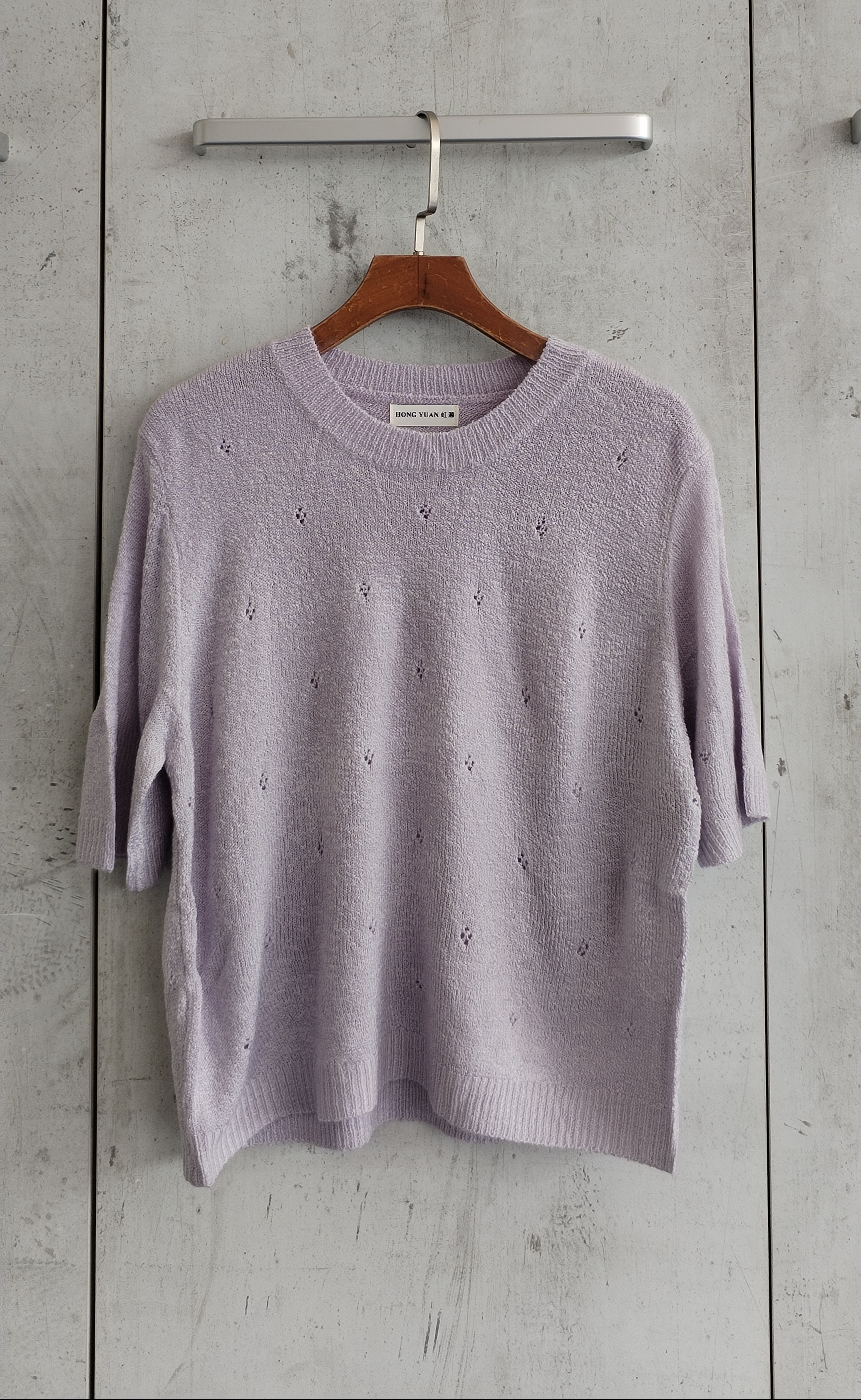 6380 Nativel Round Neck Knit Top (B 48-52cm; L 48cm)