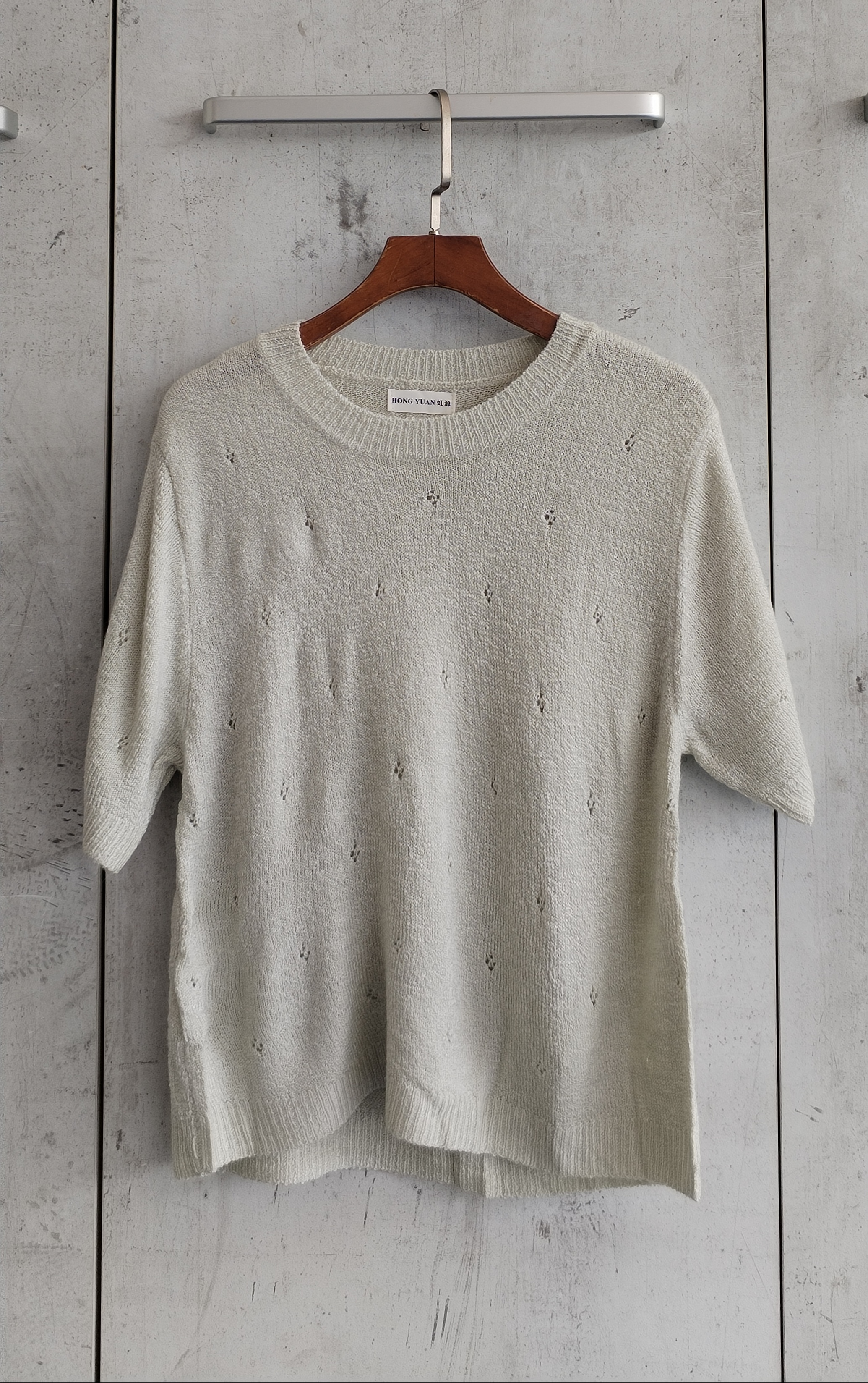 6380 Nativel Round Neck Knit Top (B 48-52cm; L 48cm)