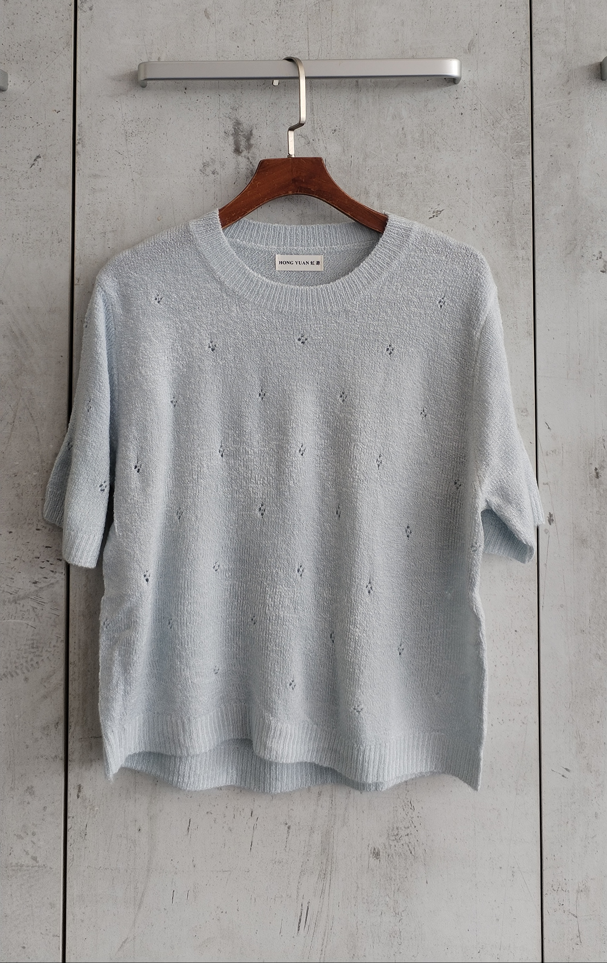 6380 Nativel Round Neck Knit Top (B 48-52cm; L 48cm)