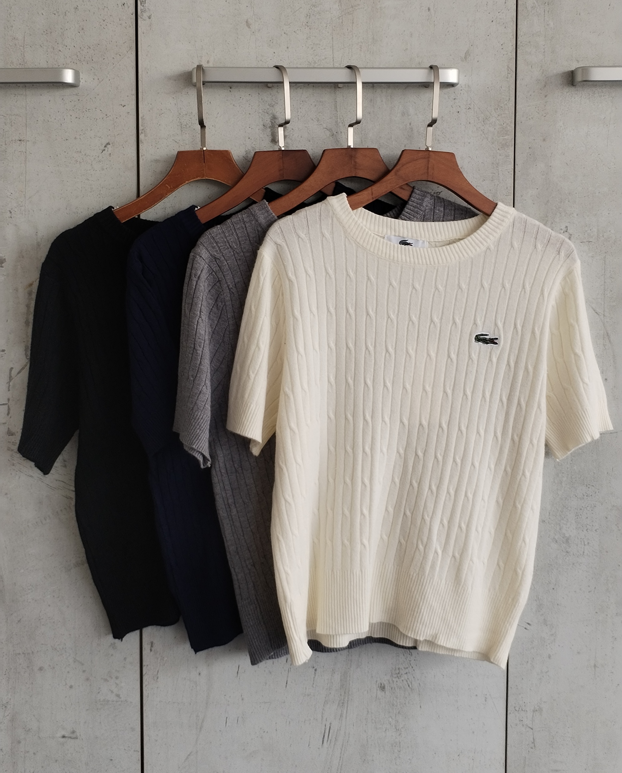 151 Lacoste Ribbed Knit Top (B 41-52cm)