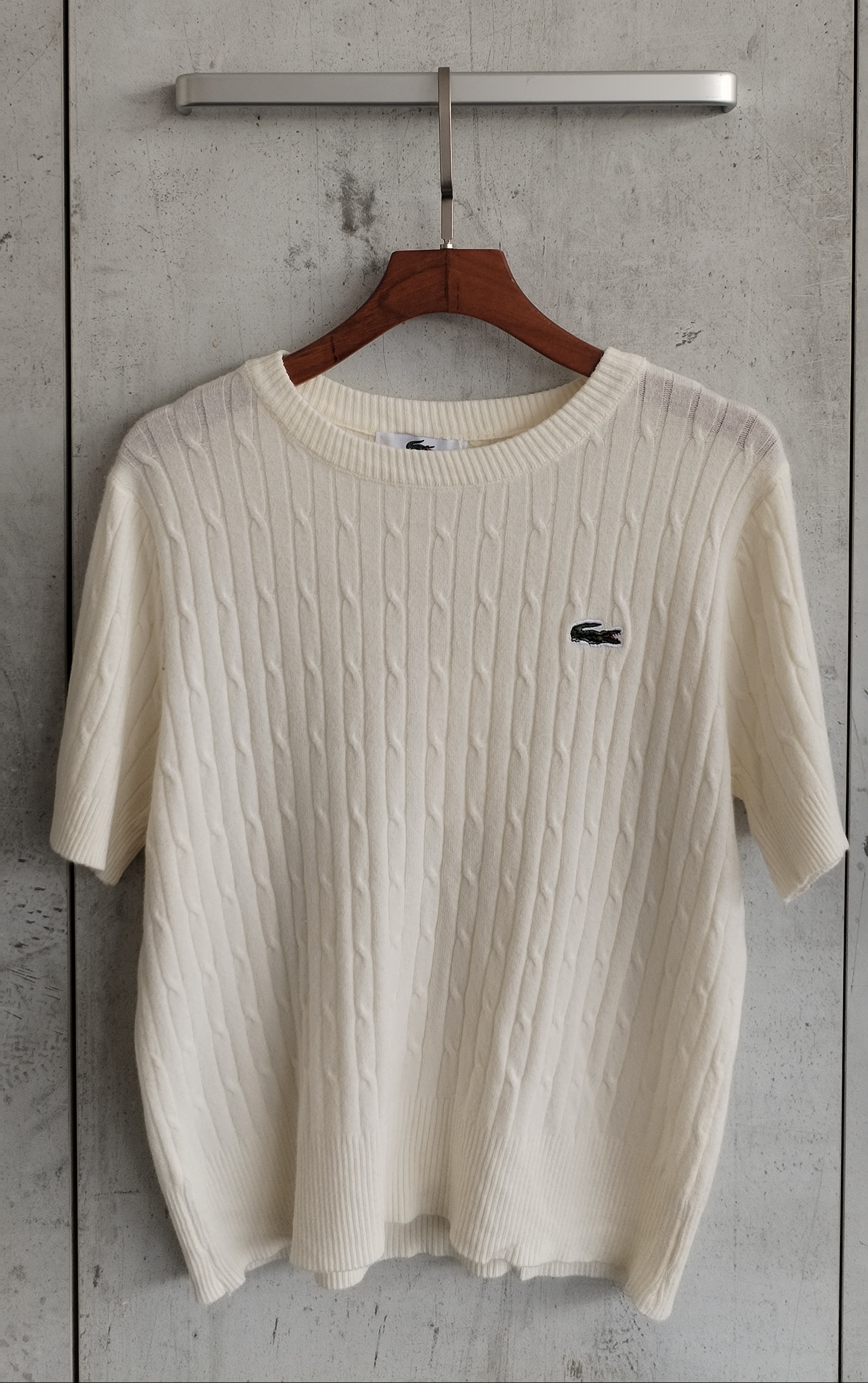 151 Lacoste Ribbed Knit Top (B 41-52cm)