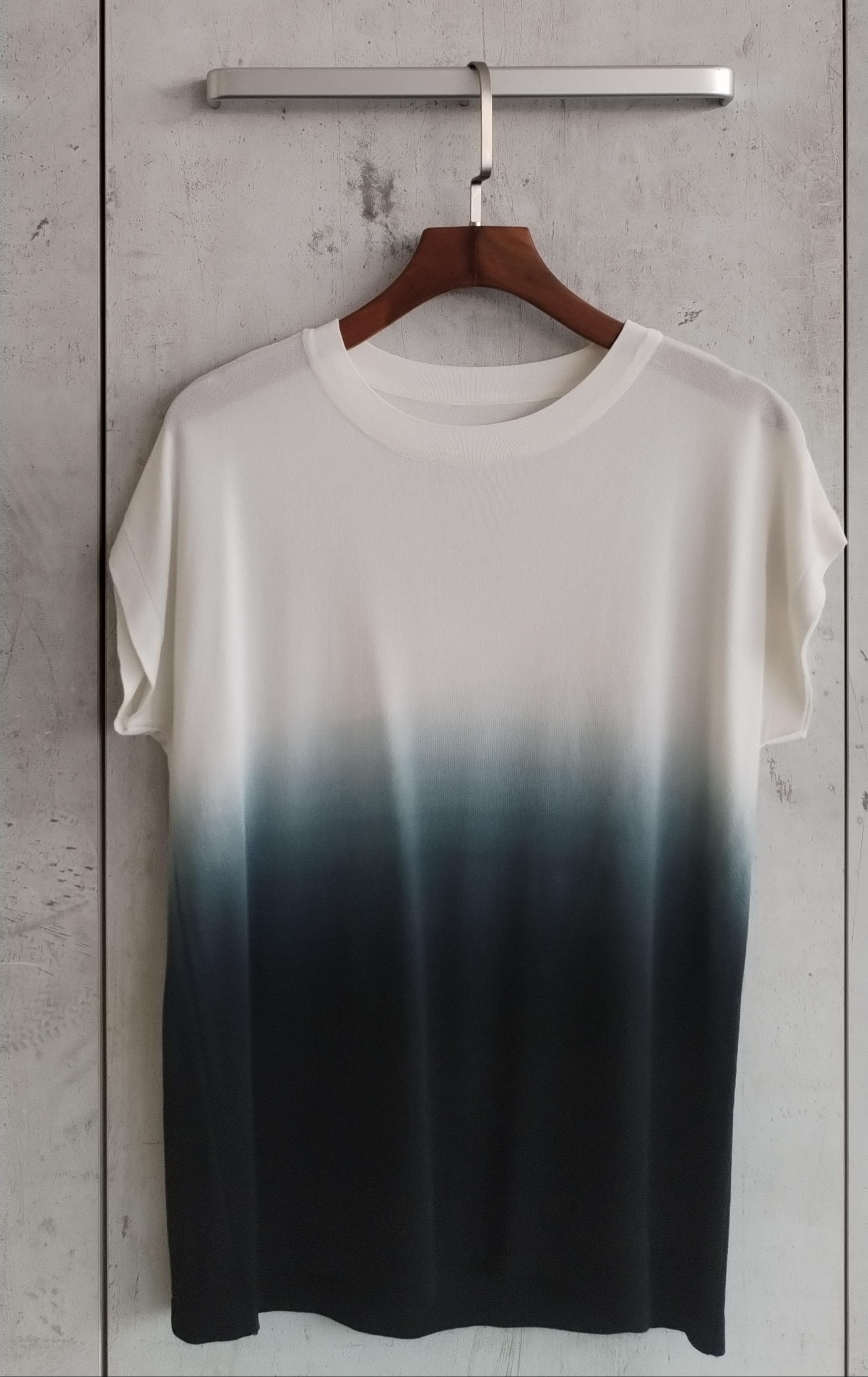 2198 Ildiko Two-Toned Cap Sleeve Knit Top (B 44-50cm; L 55cm)