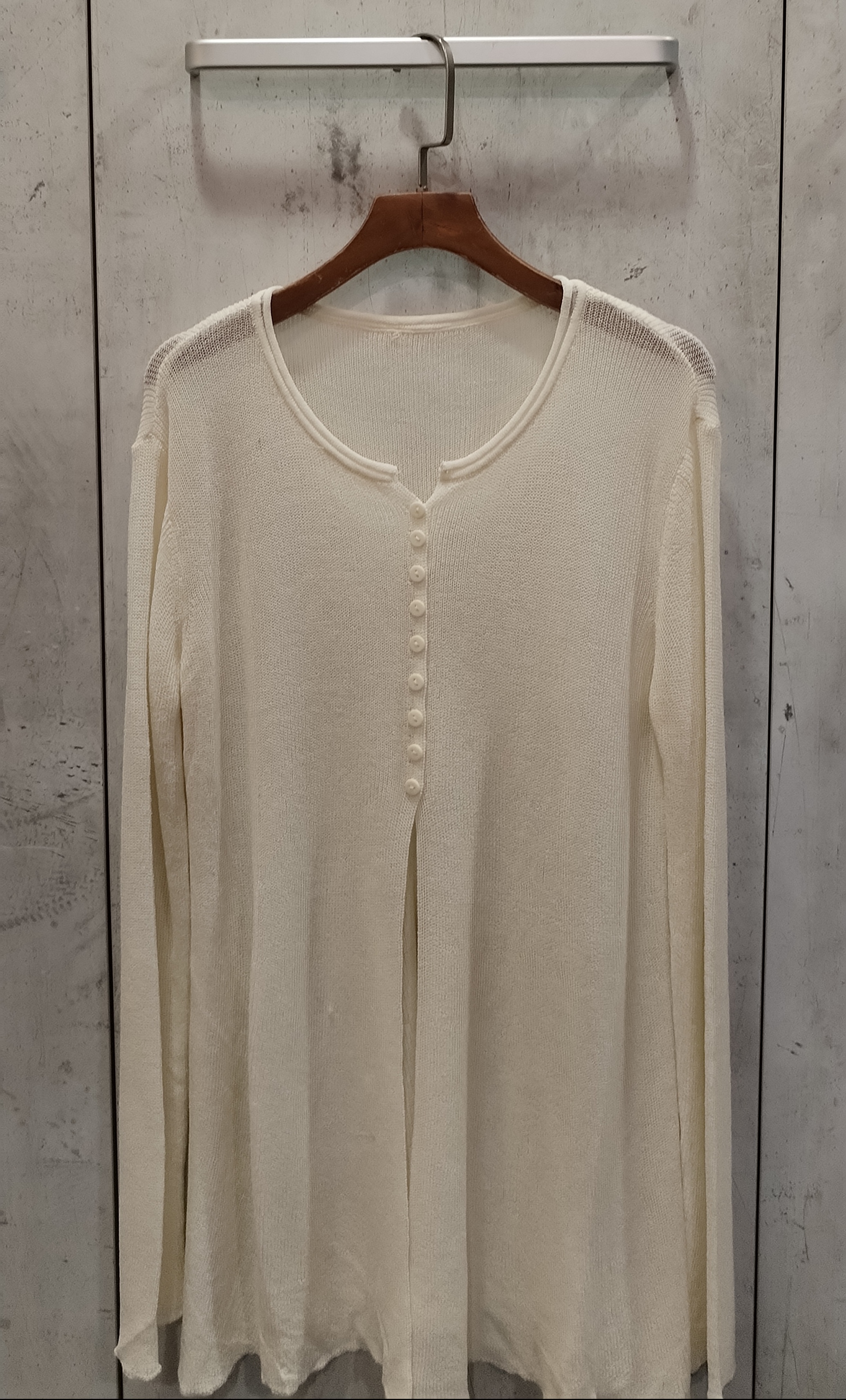 3166 Fisabelle Front Slit Sheer Knit Top (B 47-52cm; L 60cm)