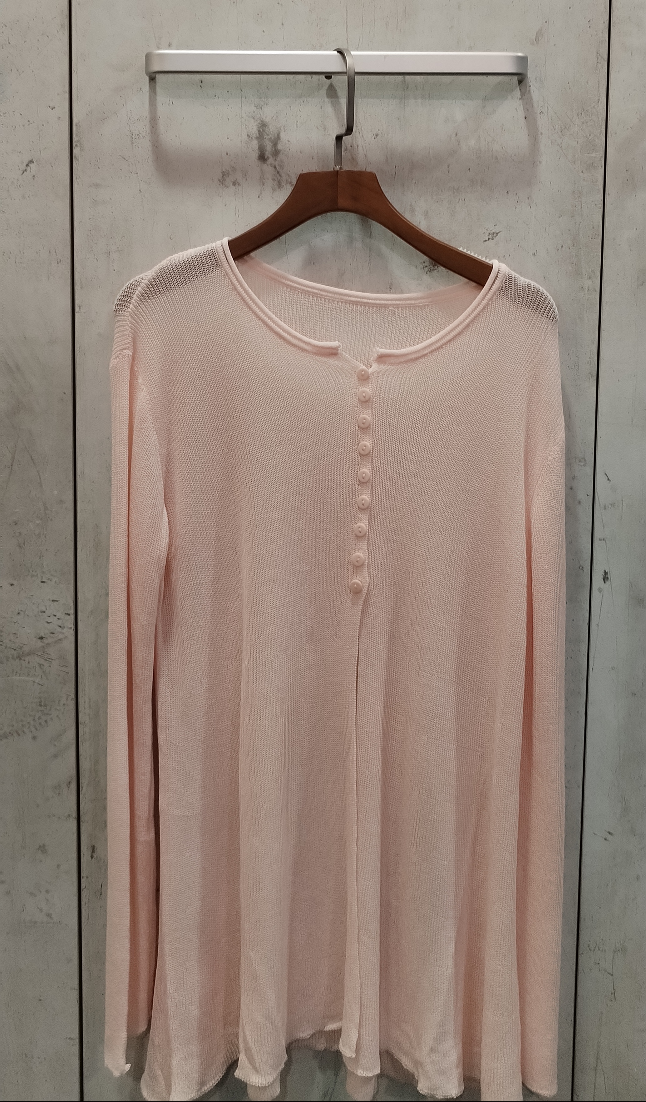 3166 Fisabelle Front Slit Sheer Knit Top (B 47-52cm; L 60cm)