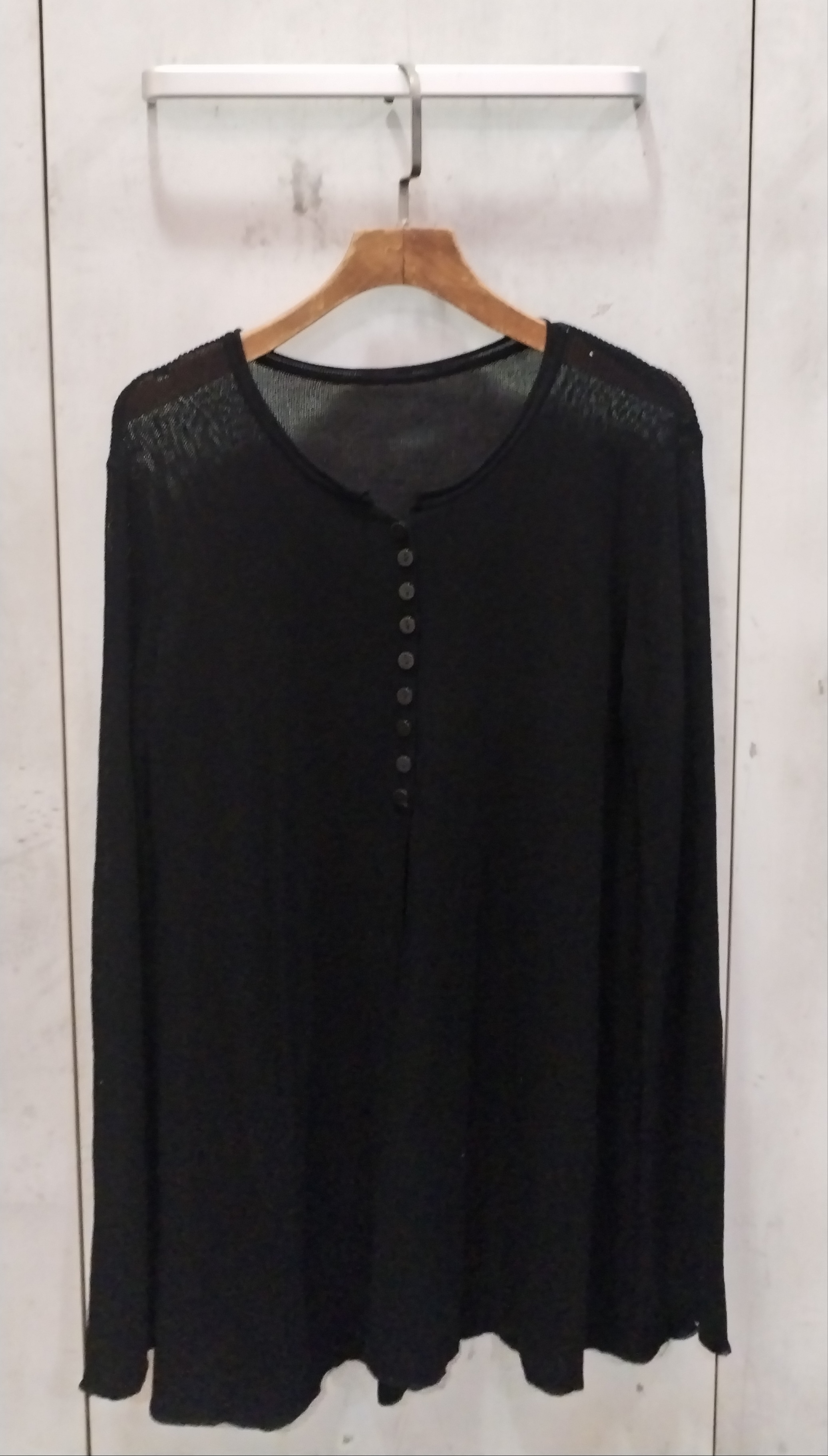3166 Fisabelle Front Slit Sheer Knit Top (B 47-52cm; L 60cm)