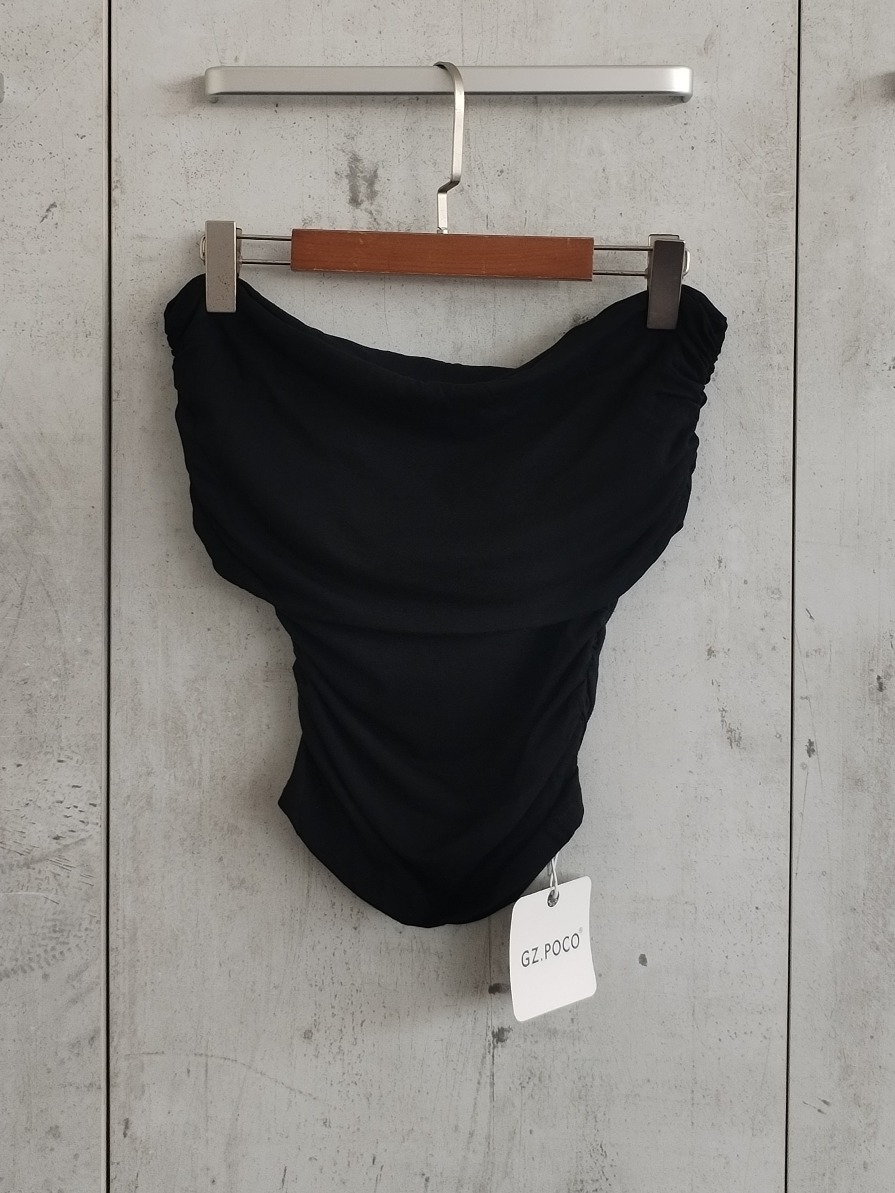 9861 Ohana Off Shoulder Side Ruched Cotton Top (B 32-50cm; L 45cm)