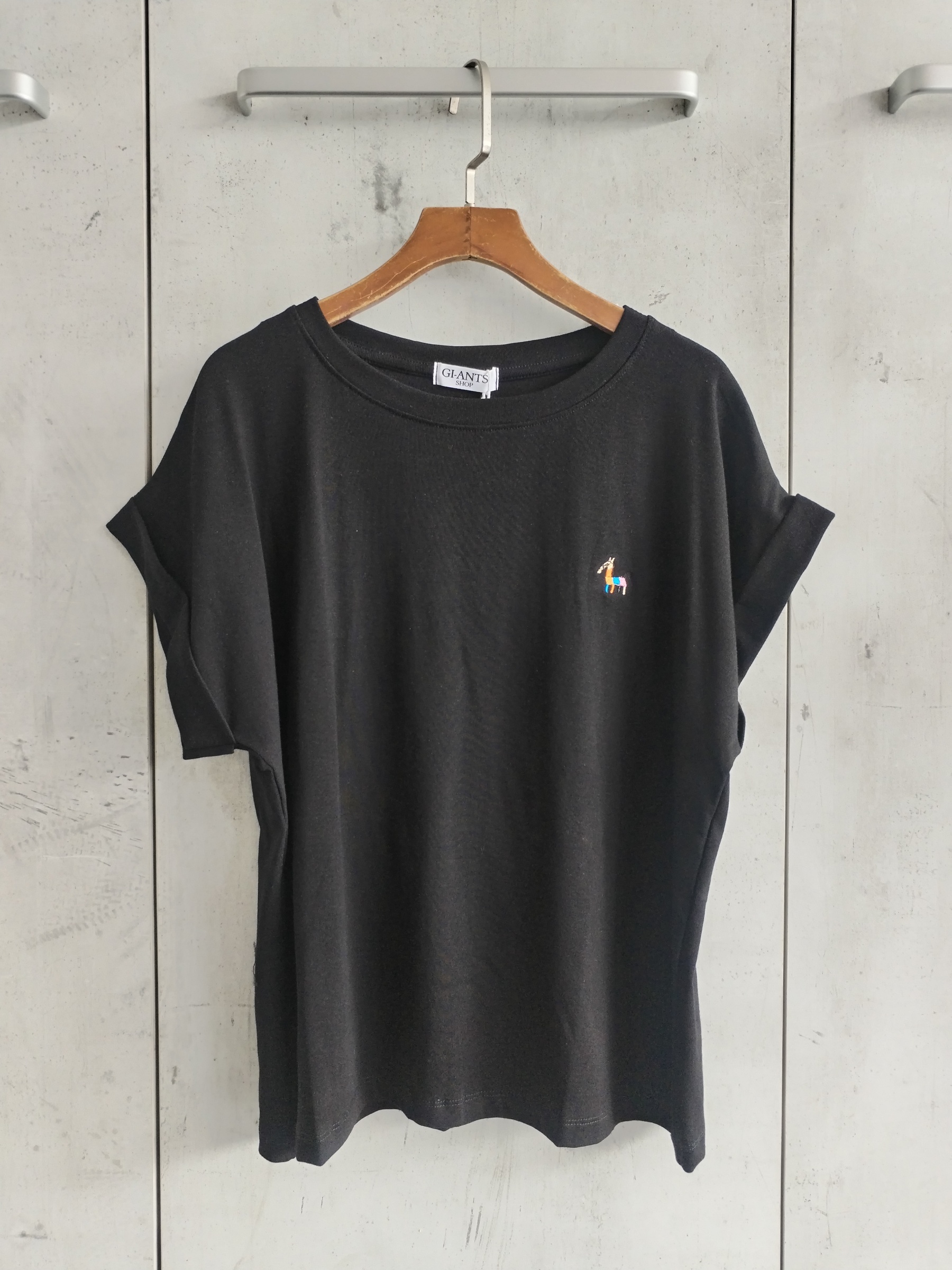 2807 Finaata Folded Sleeve Cotton Top (B 52-56cm; L 58cm)