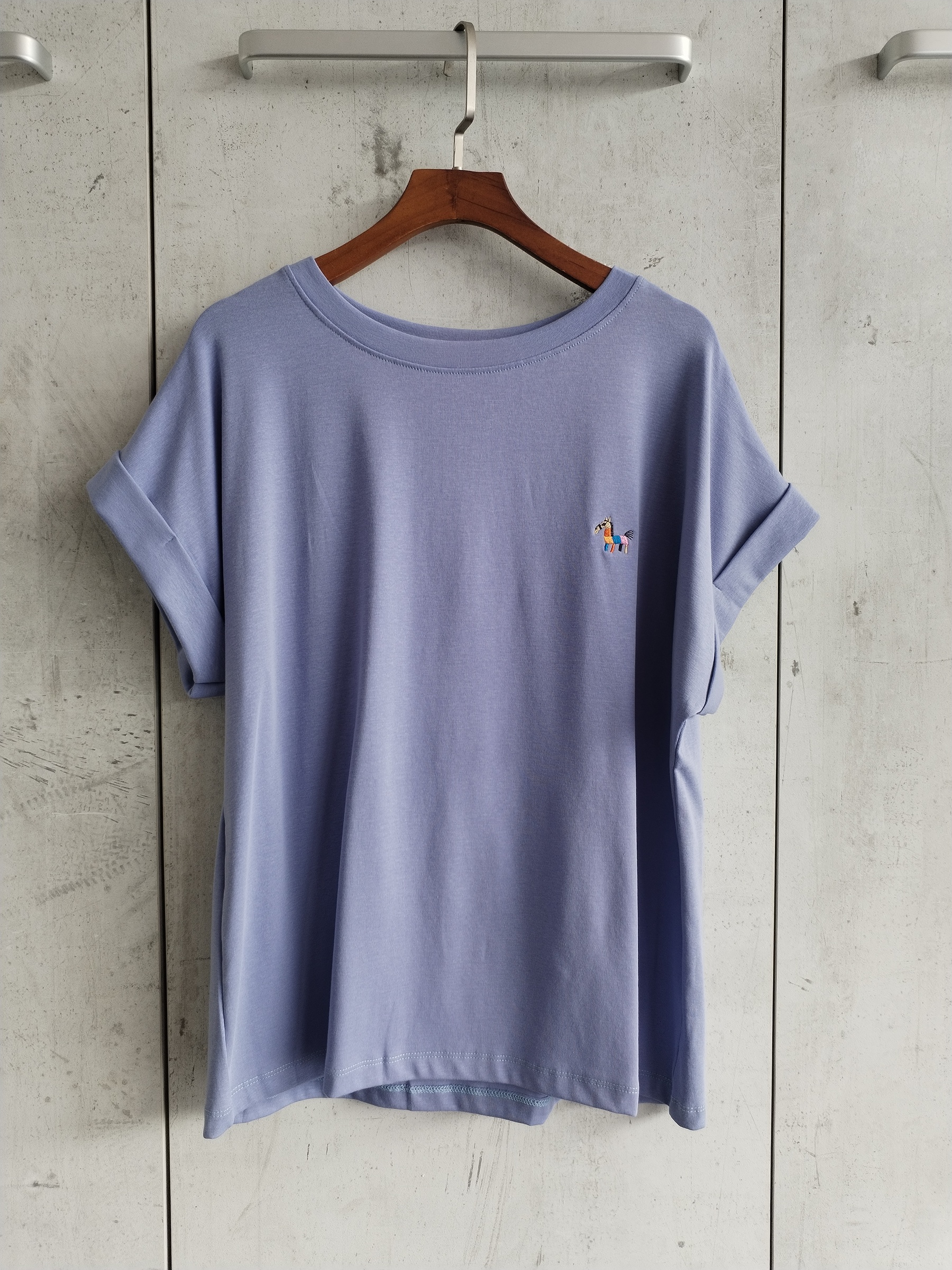 2807 Finaata Folded Sleeve Cotton Top (B 52-56cm; L 58cm)