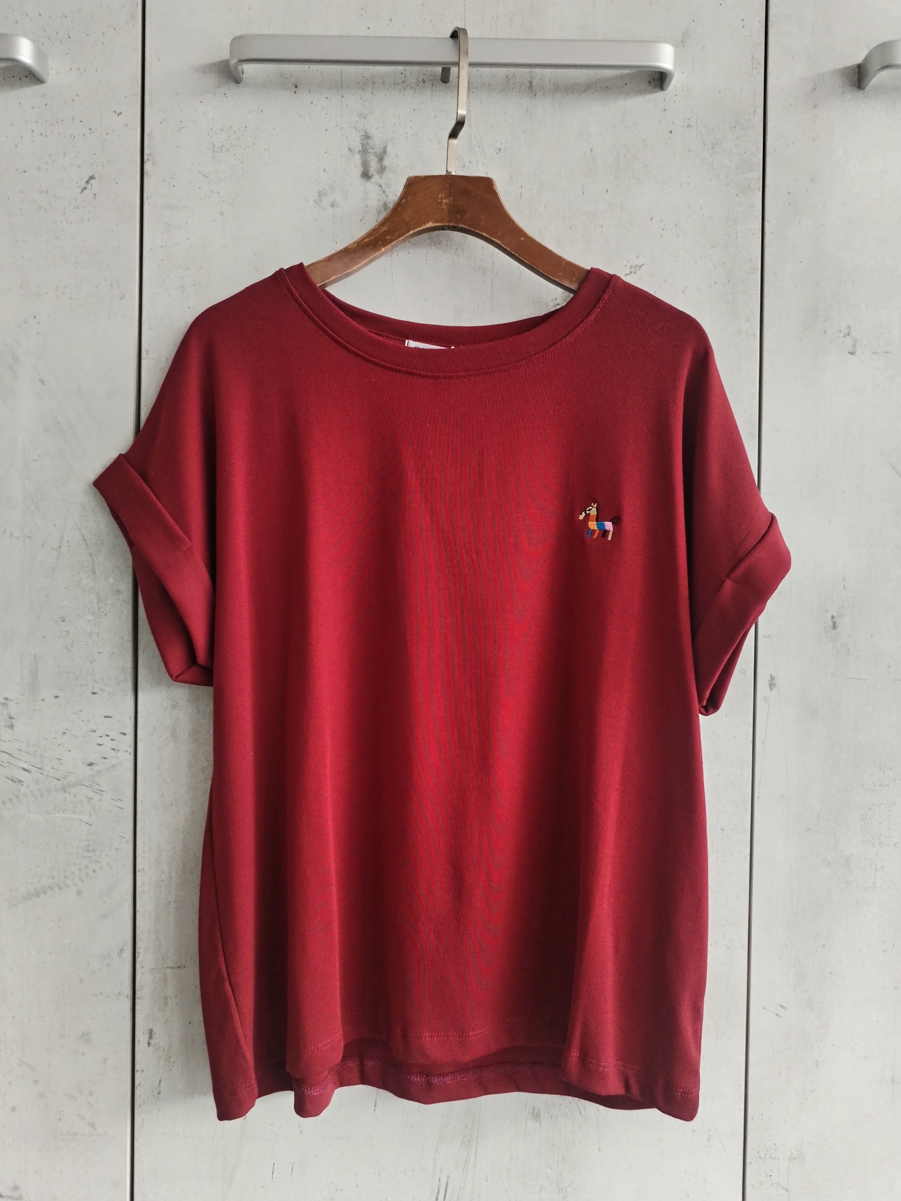 2807 Finaata Folded Sleeve Cotton Top (B 52-56cm; L 58cm)