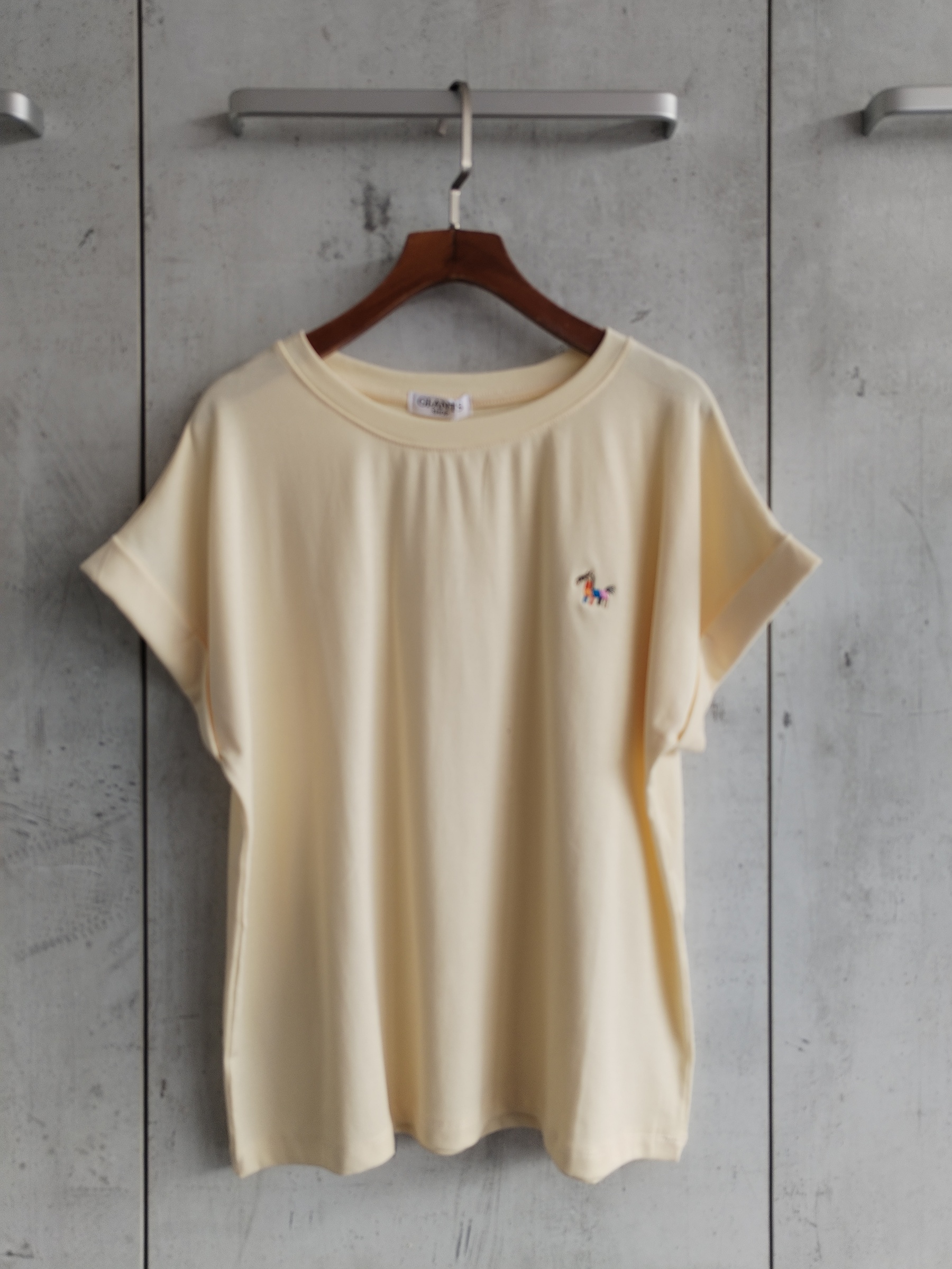 2807 Finaata Folded Sleeve Cotton Top (B 52-56cm; L 58cm)