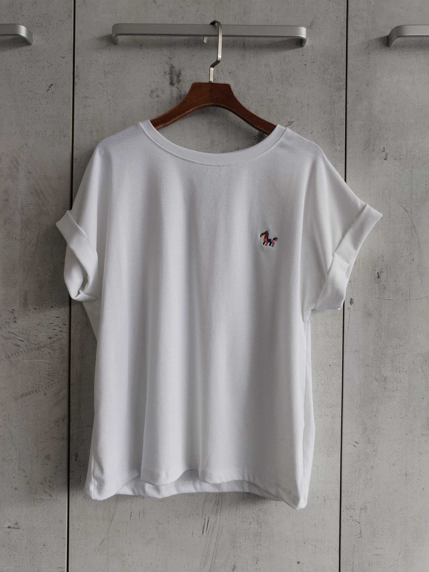 2807 Finaata Folded Sleeve Cotton Top (B 52-56cm; L 58cm)