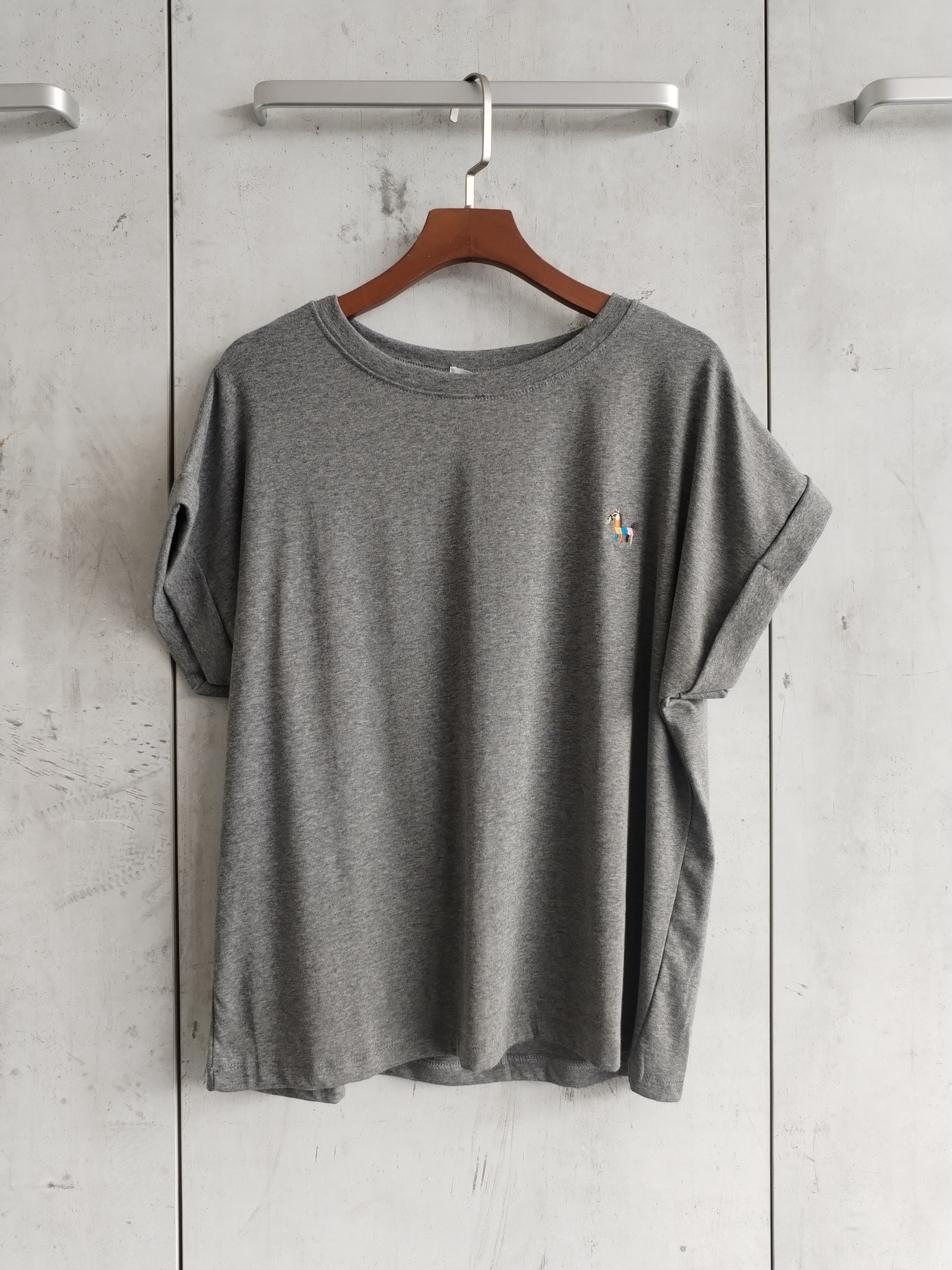 2807 Finaata Folded Sleeve Cotton Top (B 52-56cm; L 58cm)