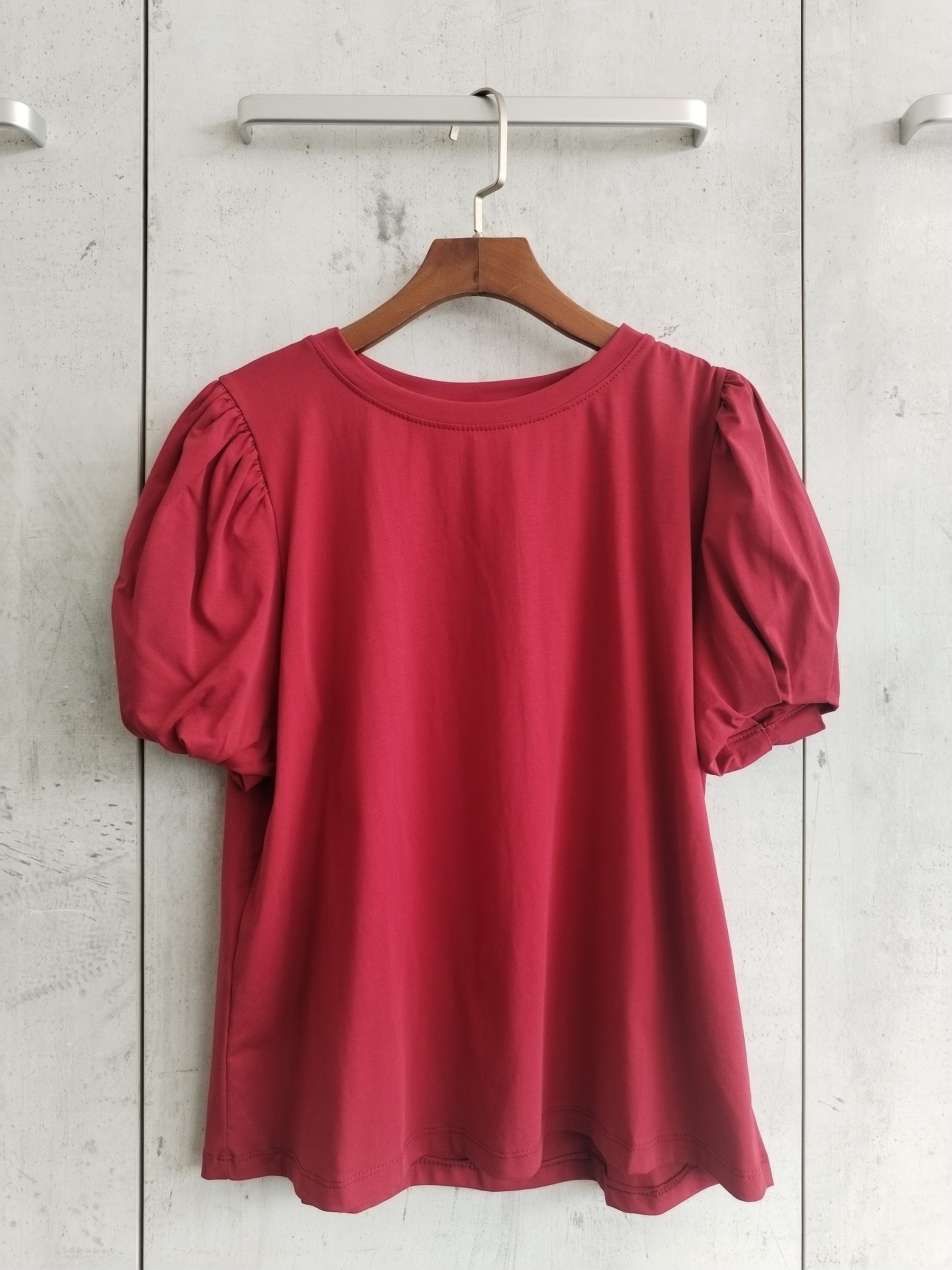 2825 Rylea Round Neck Puffy Sleeve Cotton Top (B 51-56cm; L 57cm)